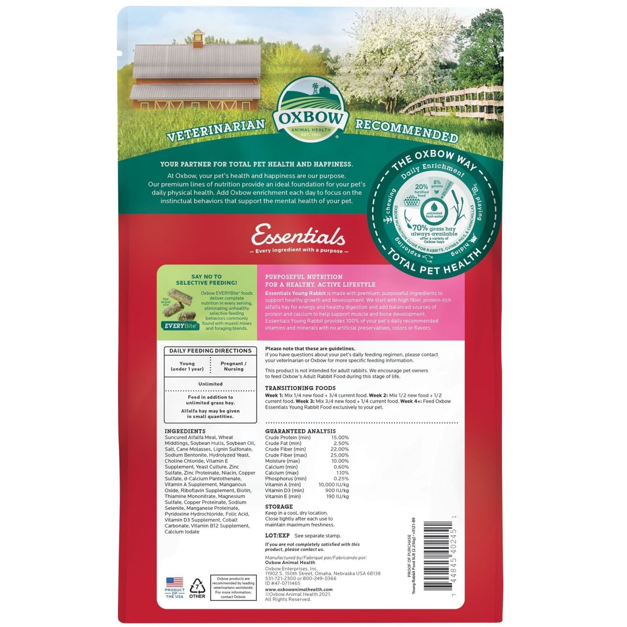 Oxbow Essentials Young Rabbit Food