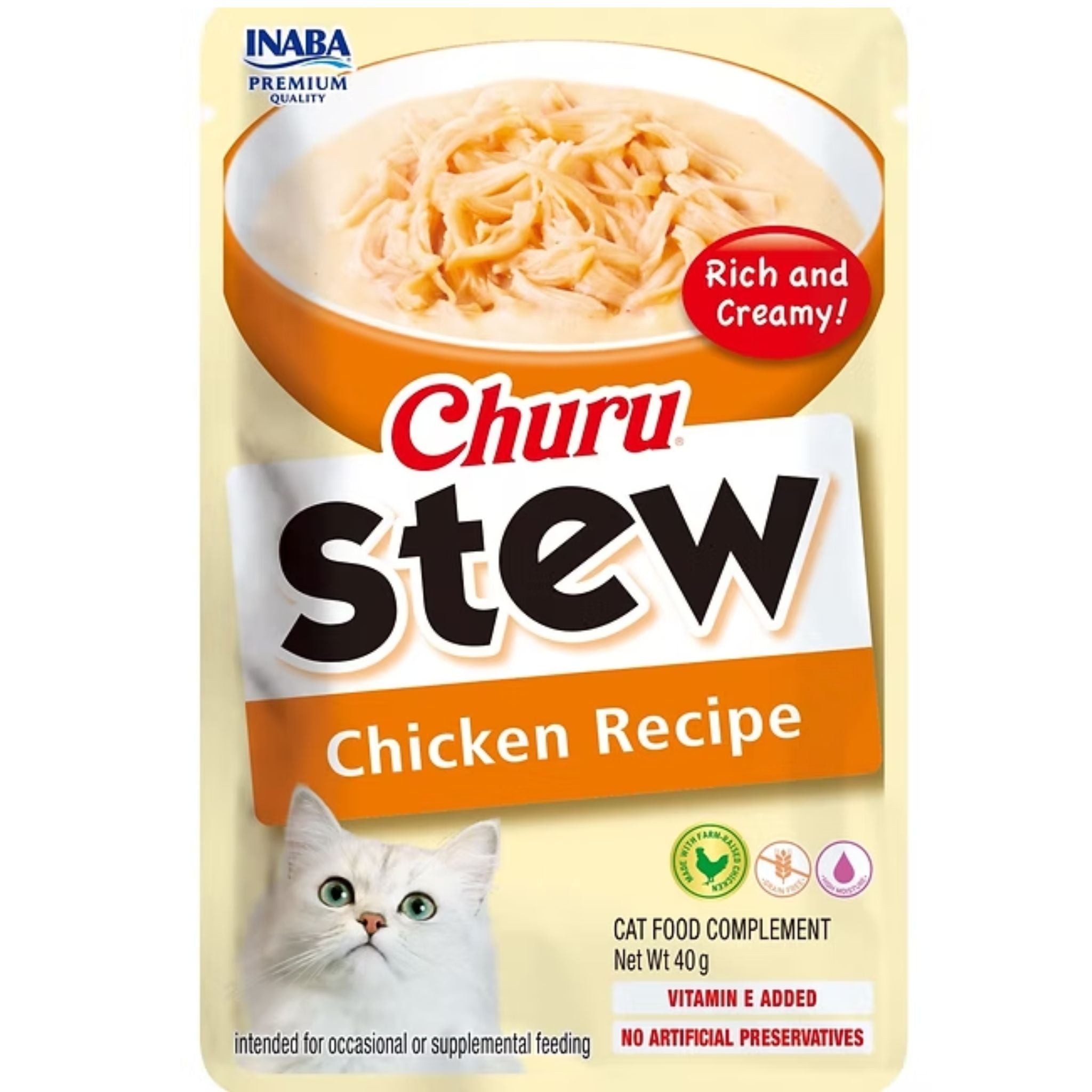 Inaba Cat Treat Churu Stew Chicken