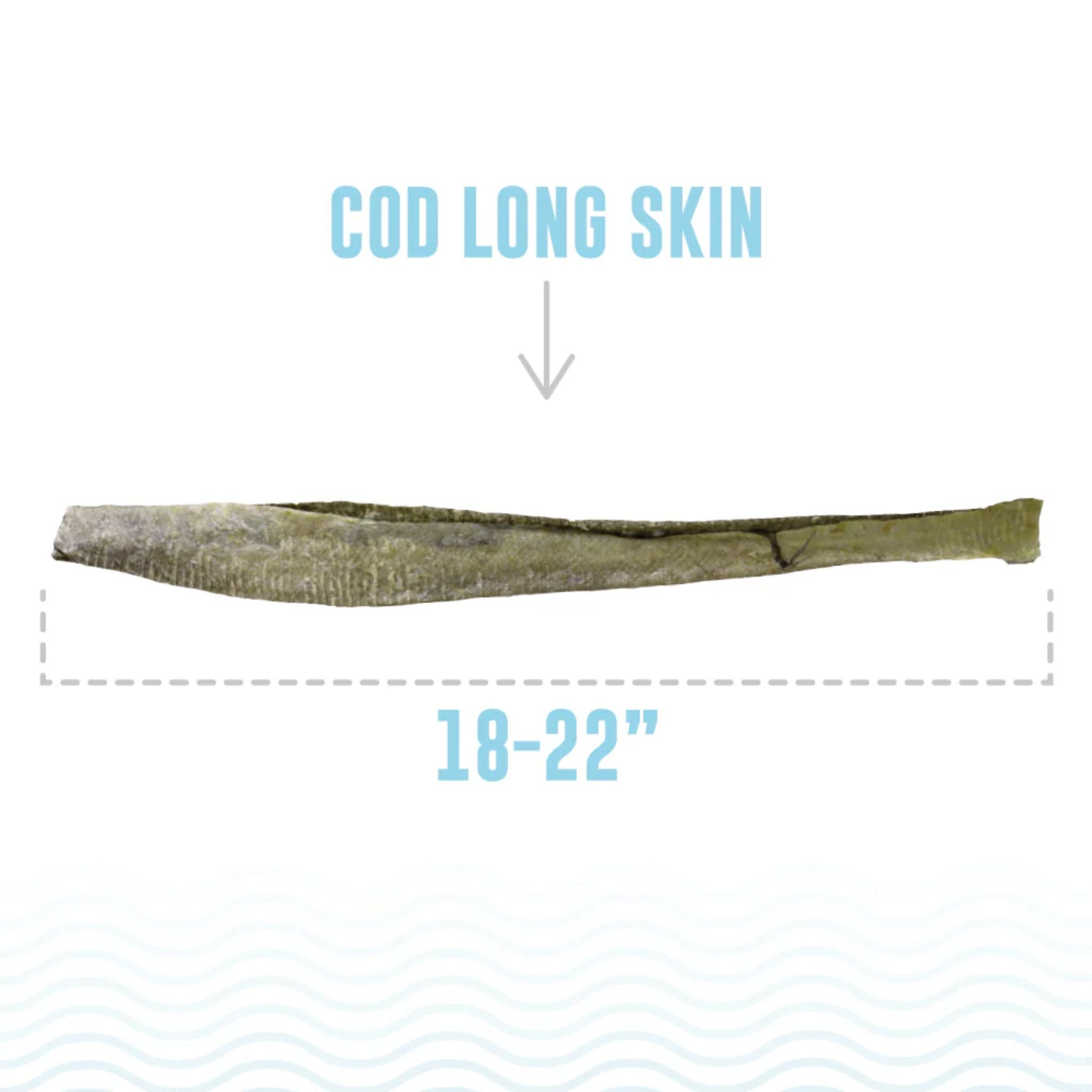 Icelandic+ Dog Treats Cod Long Skin Strips