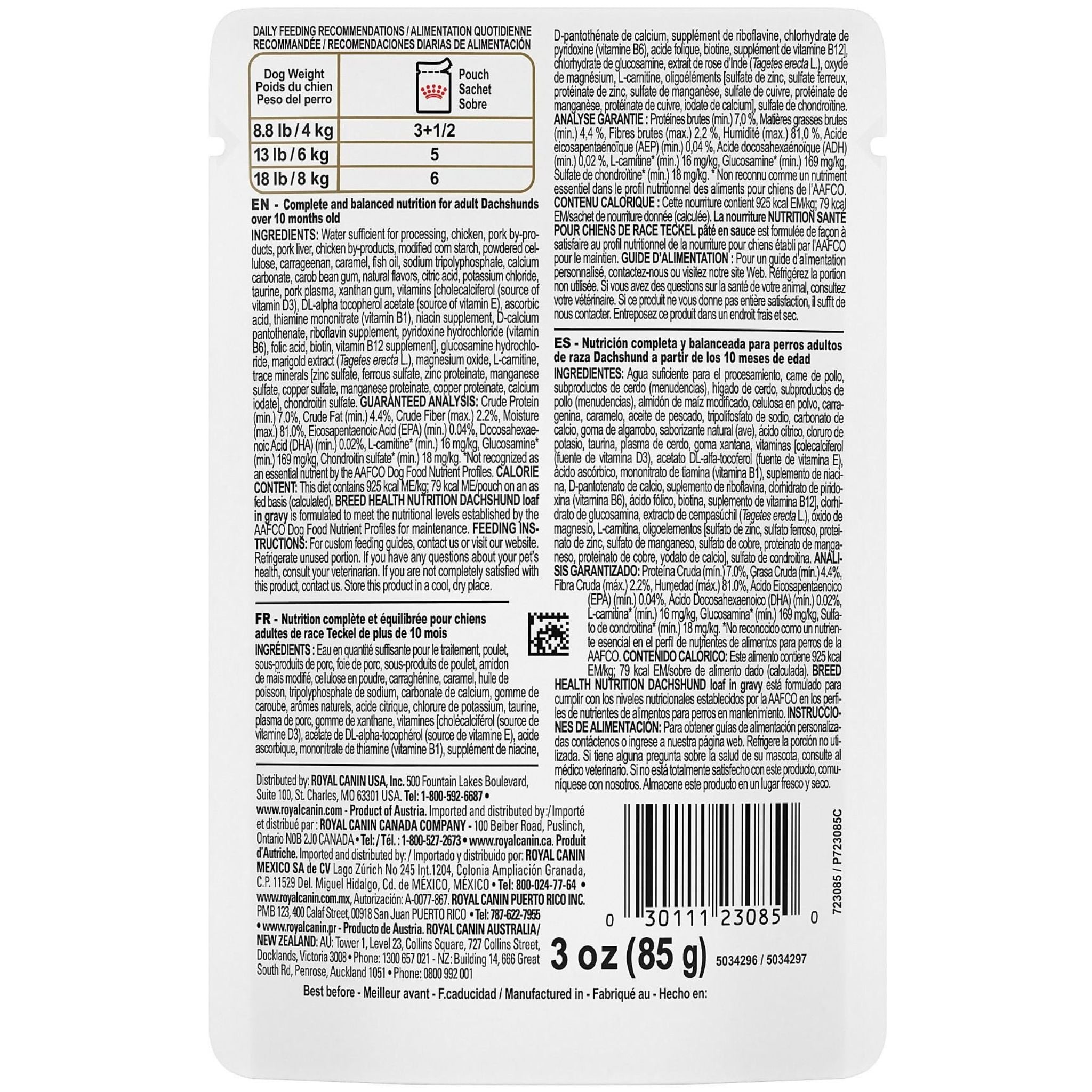 Royal Canin Dachshund Loaf Wet Dog Food