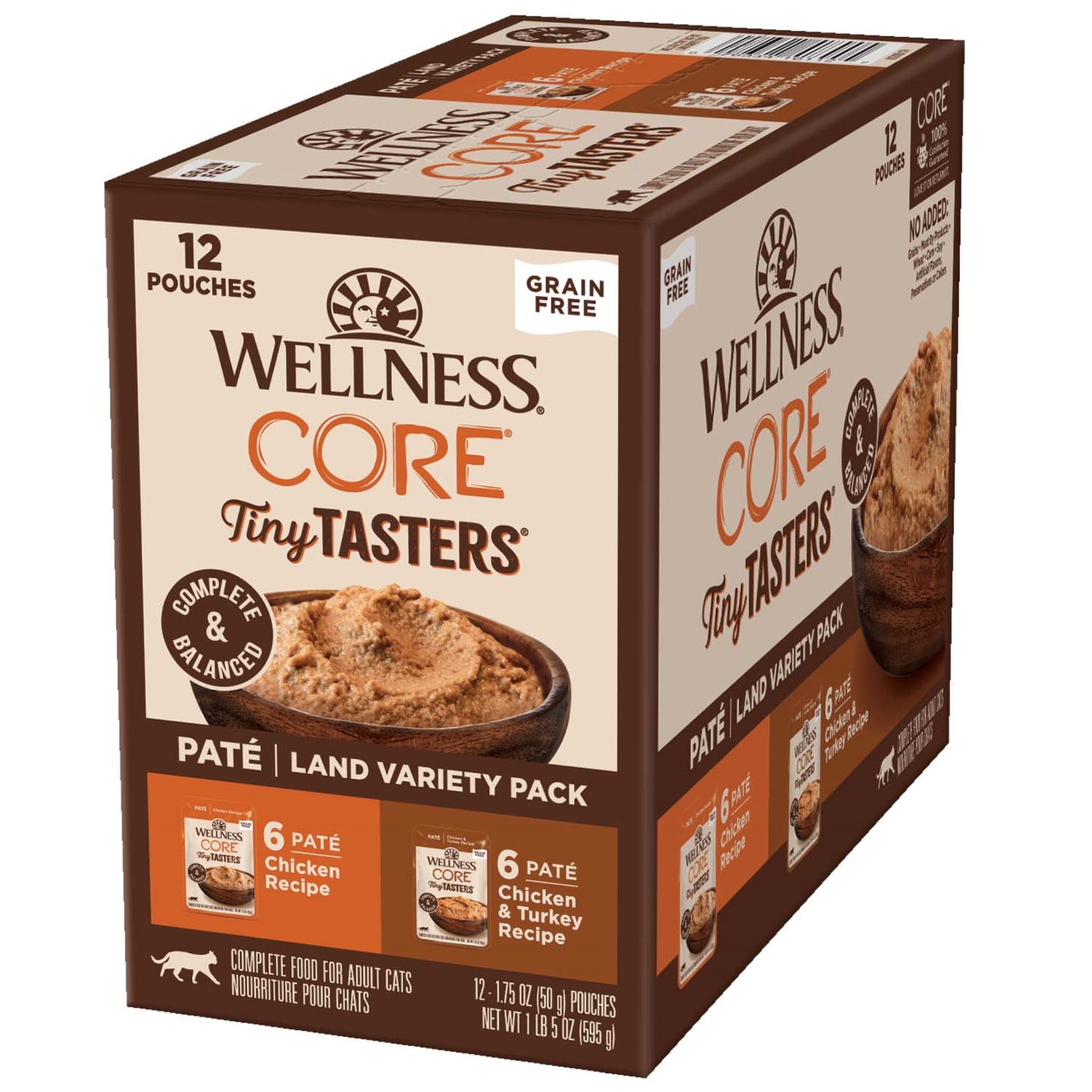 Wellness Core Wet Cat Food Tiny Tasters Pate Poultry Variety Pack