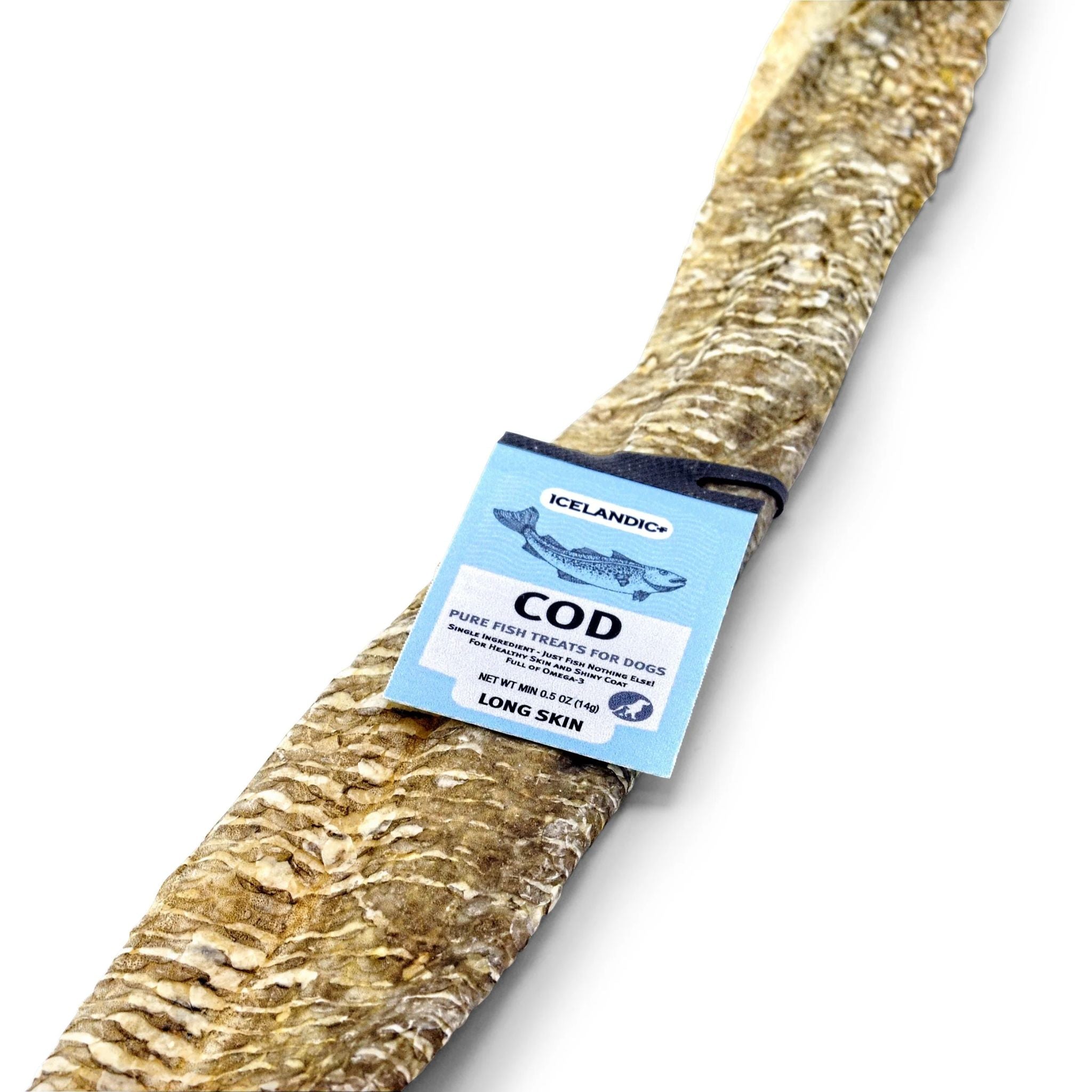 Icelandic+ Dog Treats Cod Long Skin Strips
