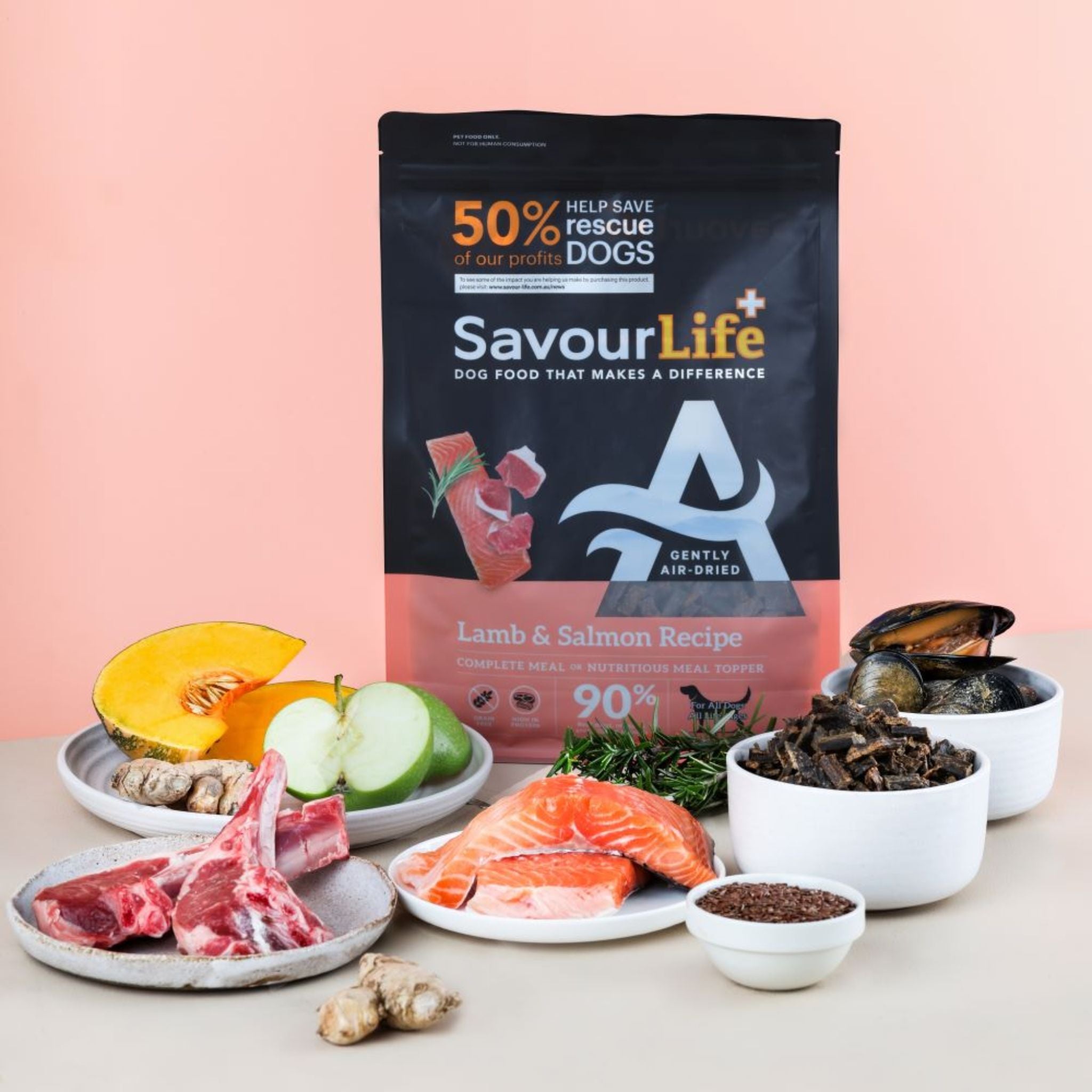 SavourLife Air Dried Adult Lamb & Salmon Recipe Dry Dog Food