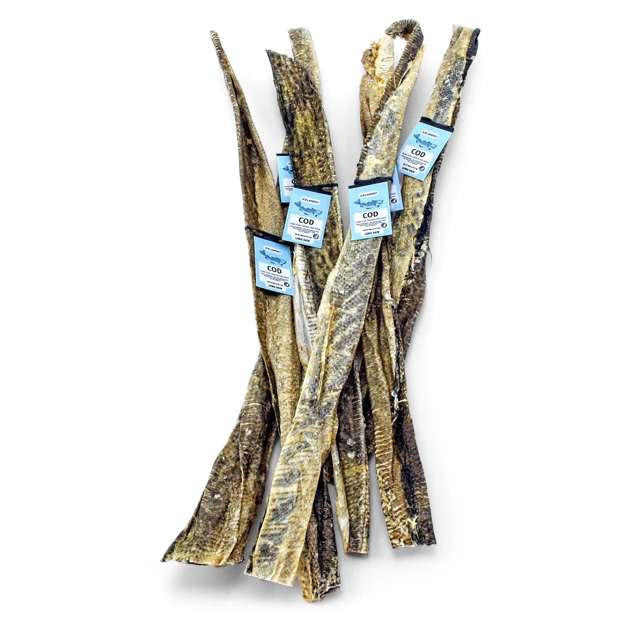 Icelandic+ Dog Treats Cod Long Skin Strips