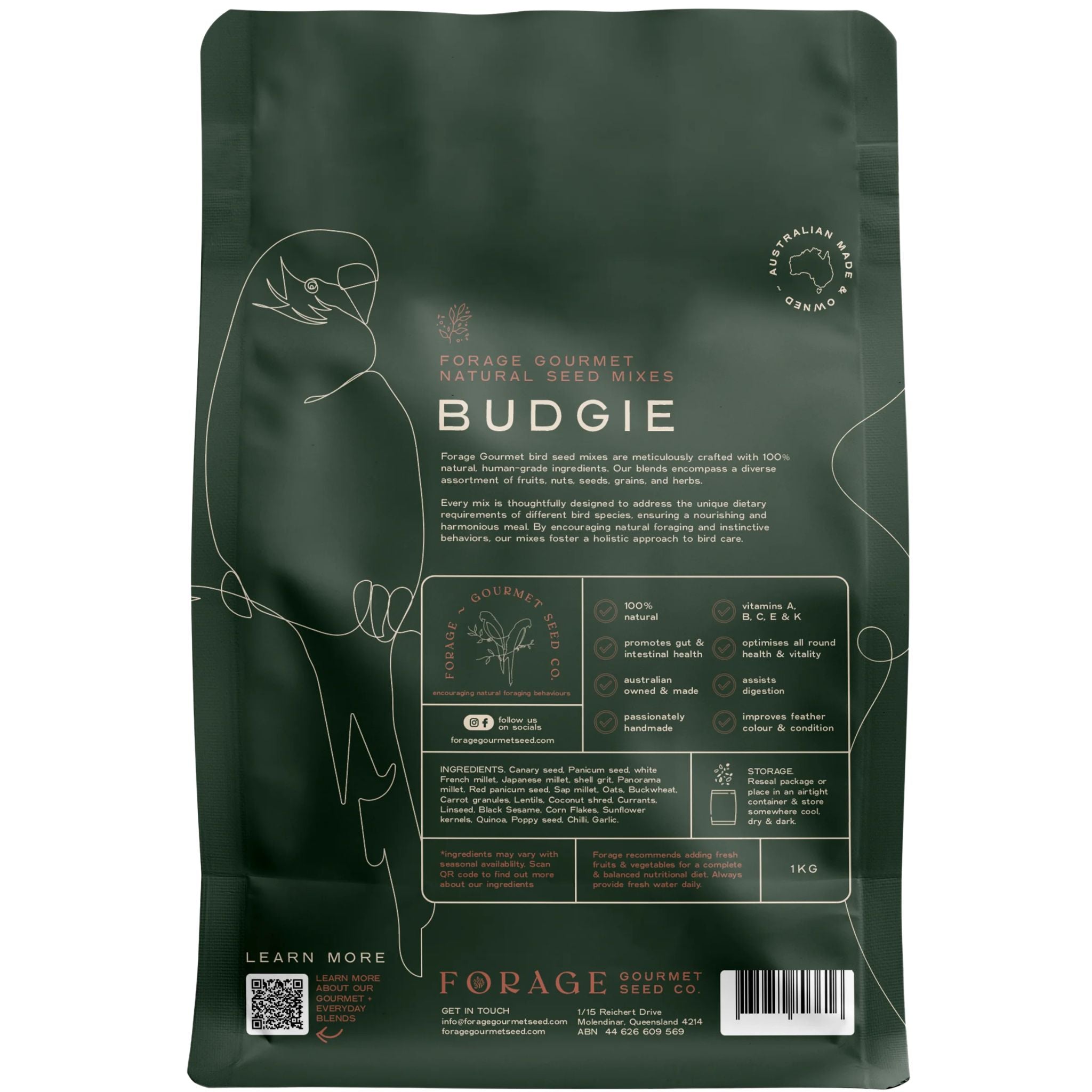 Forage Gourmet Bird Seed - Budgie