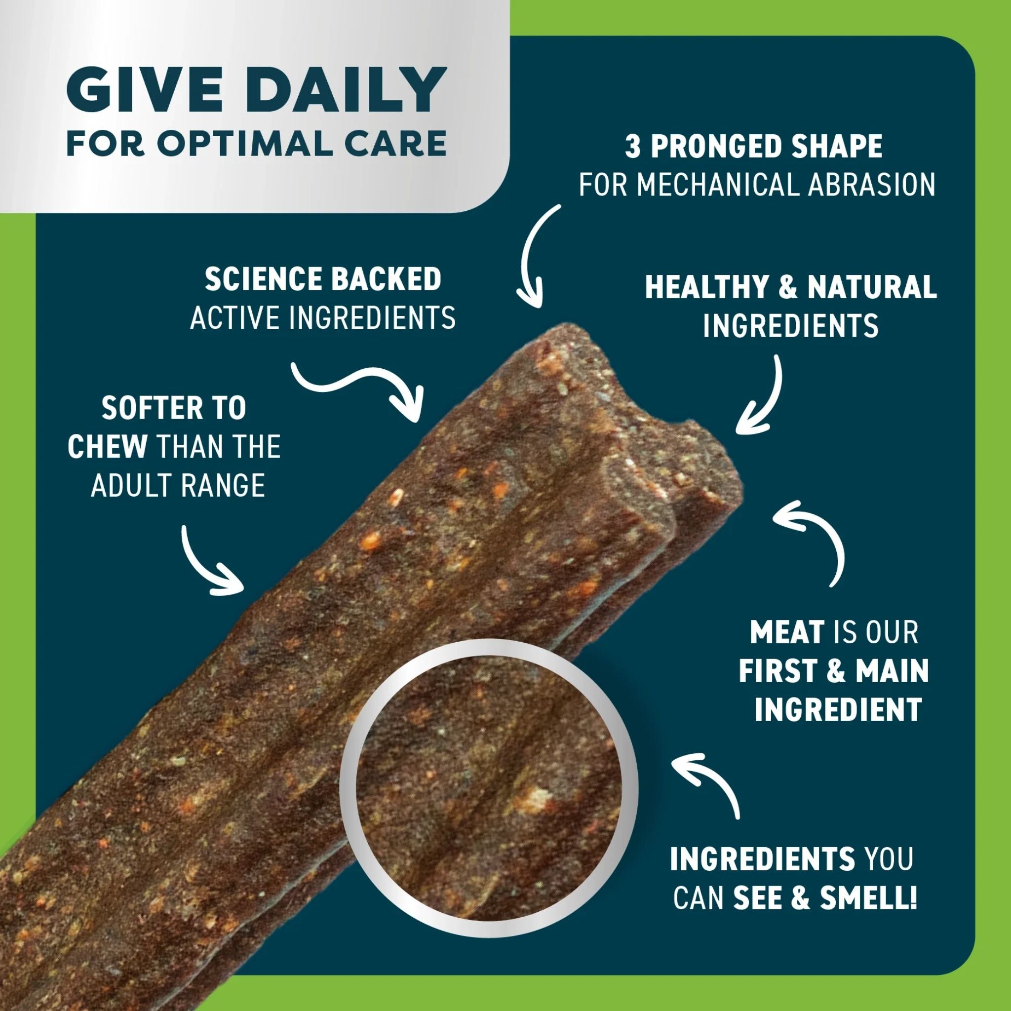 Bell and Bone Dental Sticks for Senior Dogs - Chicken, Mint and Ginger