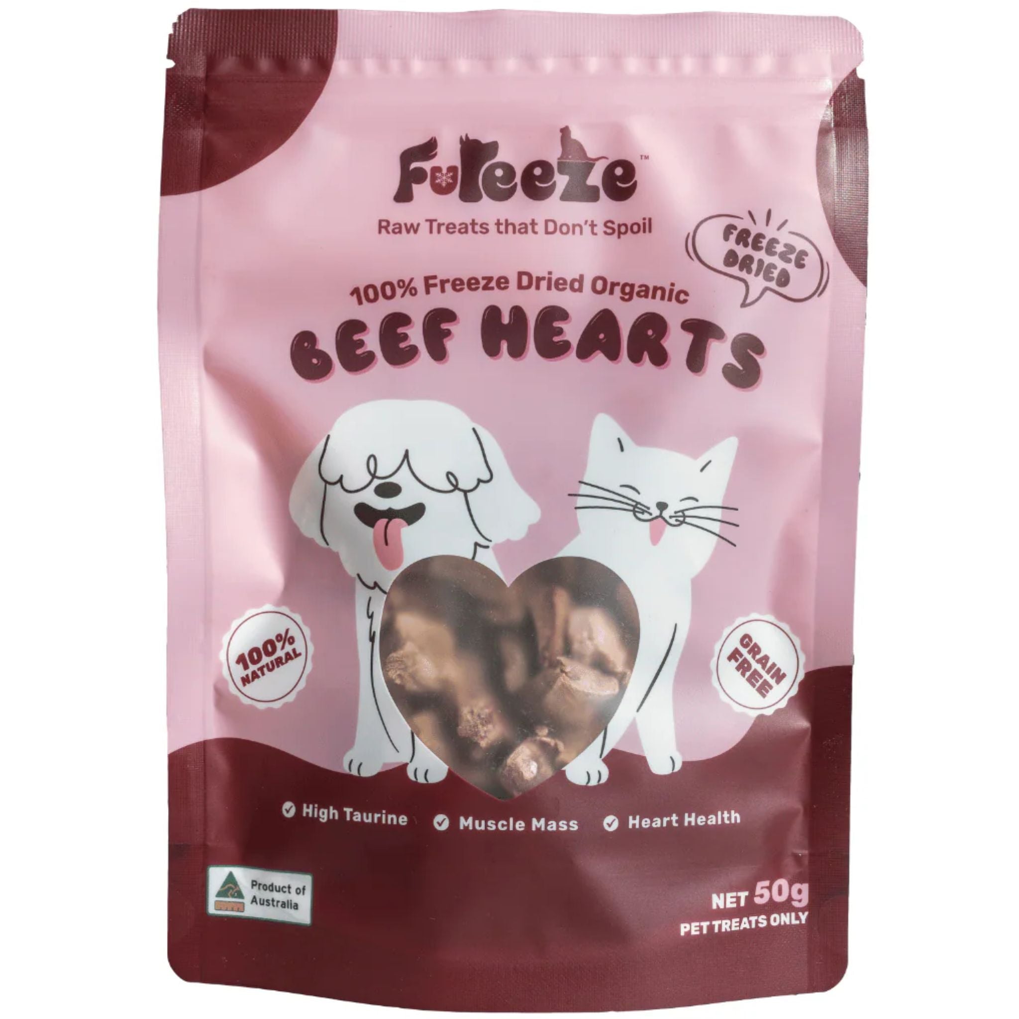 FuReeze Beef Hearts Freeze Dried Pet Treats
