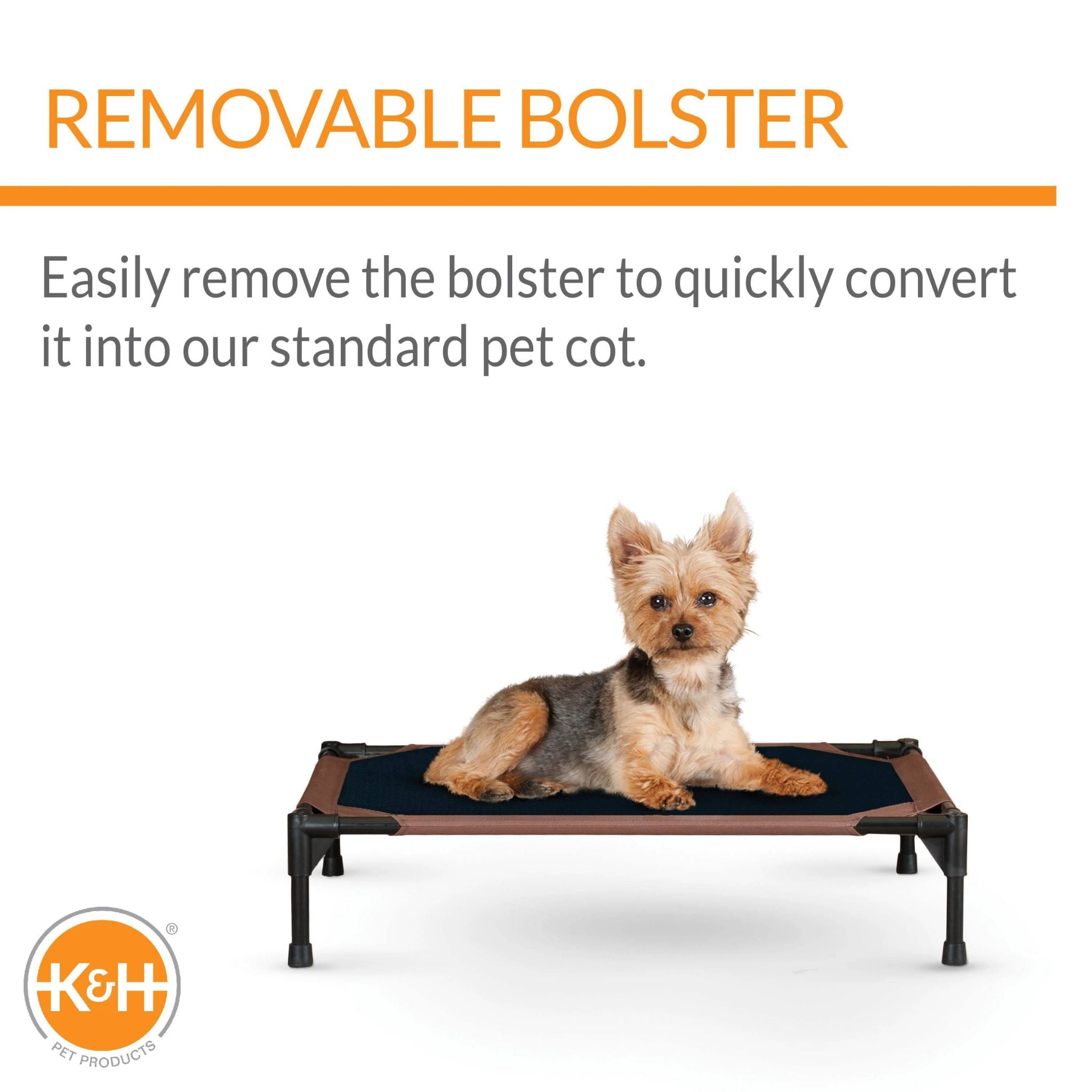 K&H Original Bolster Pet Cot - Chocolate