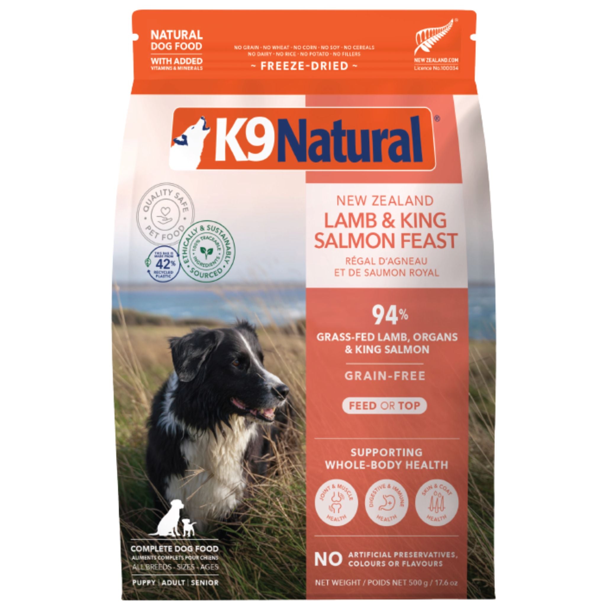 K9 Natural Freeze Dried Lamb & King Salmon Feast Dog Food | PeekAPaw