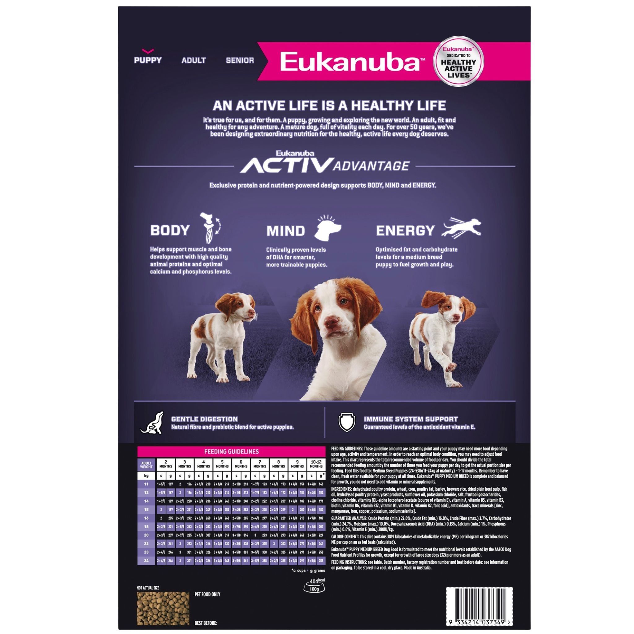 Eukanuba Dry Dog Food Puppy Medium Breed