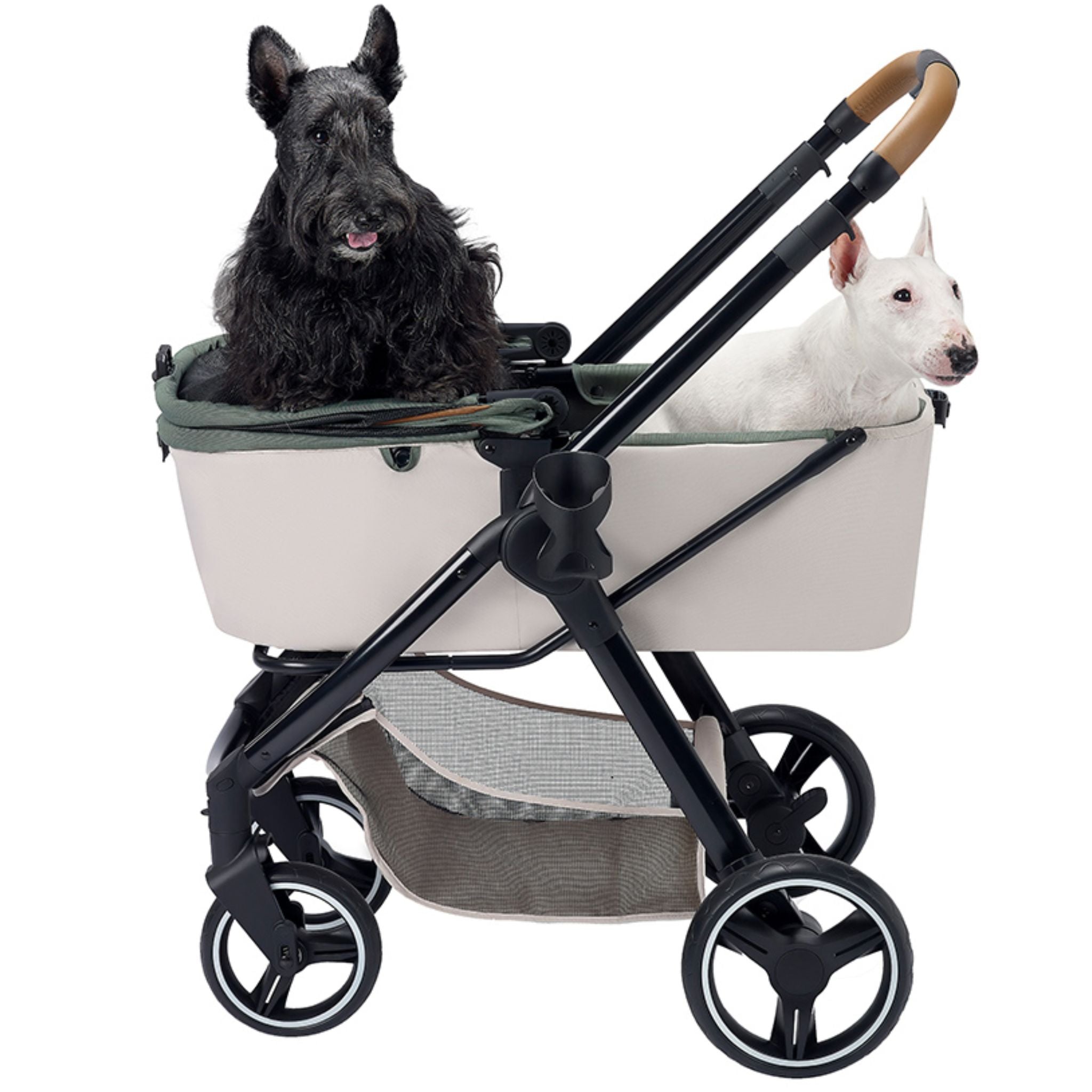 Ibiyaya Luxury Retro Style Foldable Pet Stroller 30kg