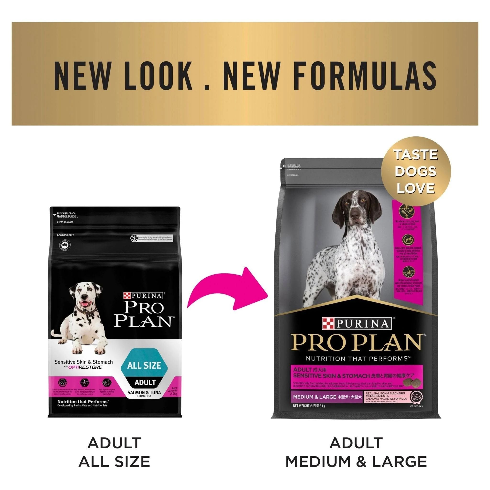 PRO PLAN Adult Sensitive Skin & Stomach Medium & Large Breed Dry Dog Food