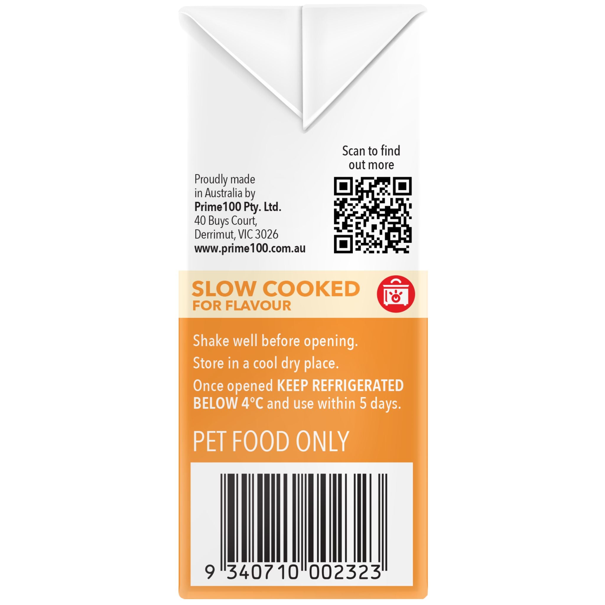 Prime100 SPD Slow Cooked Wet Dog Food Chicken & Brown Rice