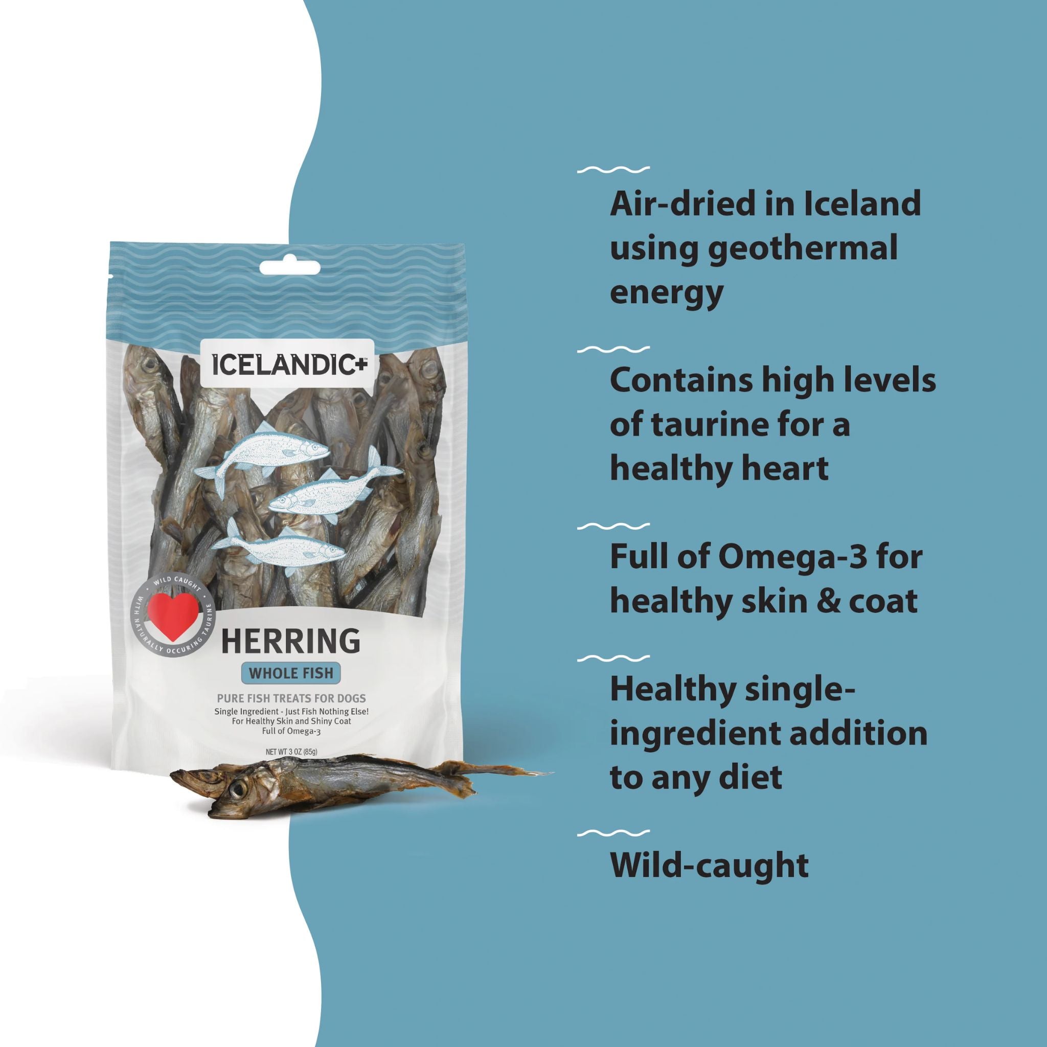 Icelandic+ Dog Treats Herring Whole Fish