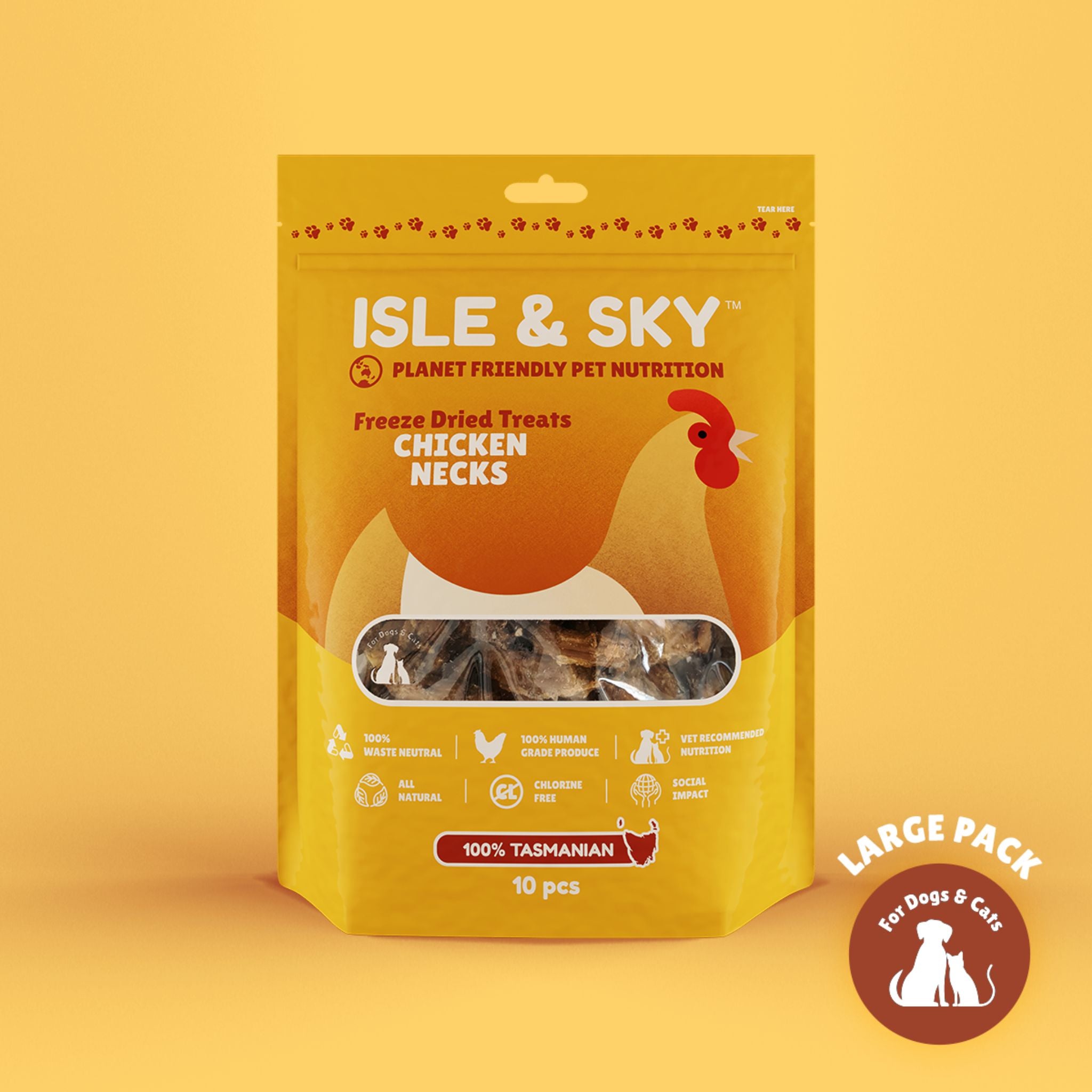 Isle and Sky Freeze Dried Pet Treats Chicken Necks