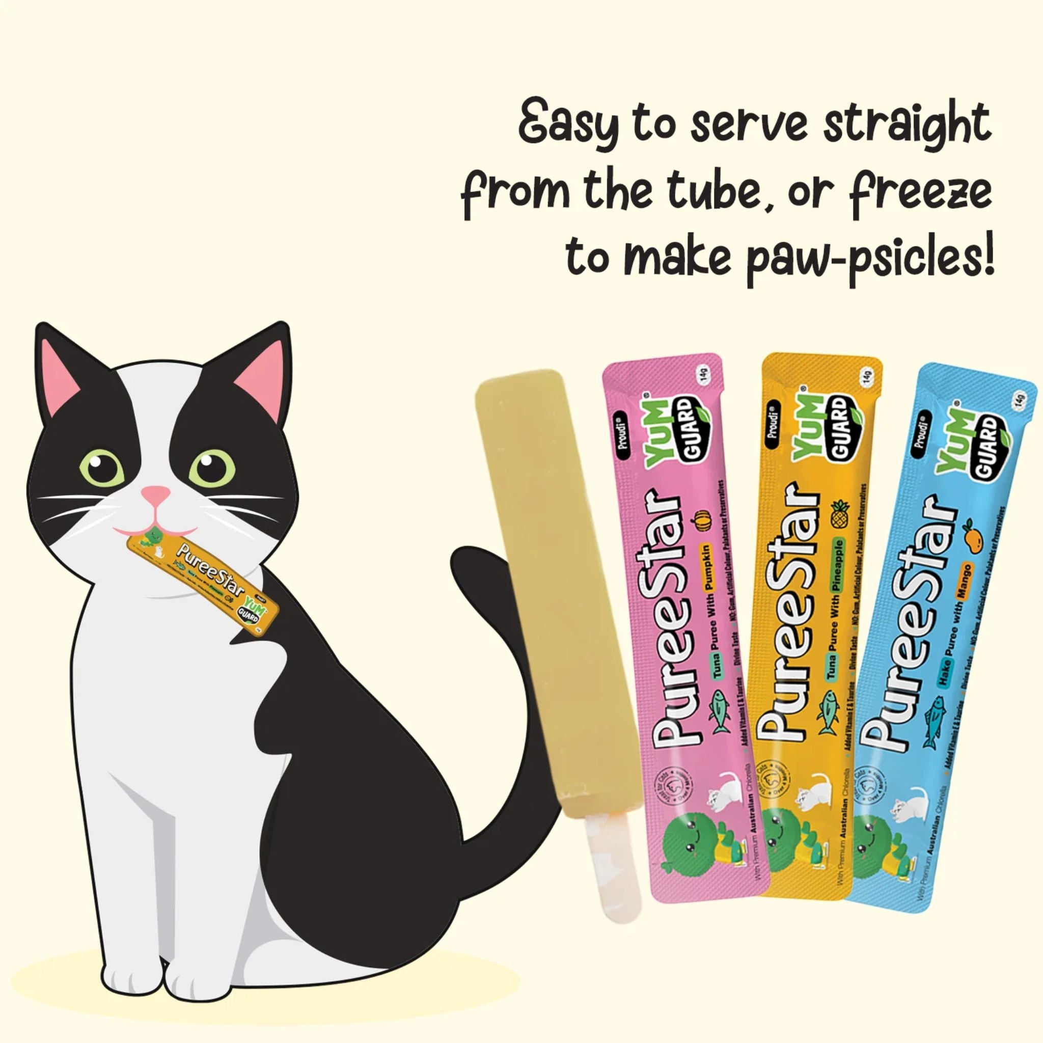 YumGuard Puree Star Cat Treats Combo Pack