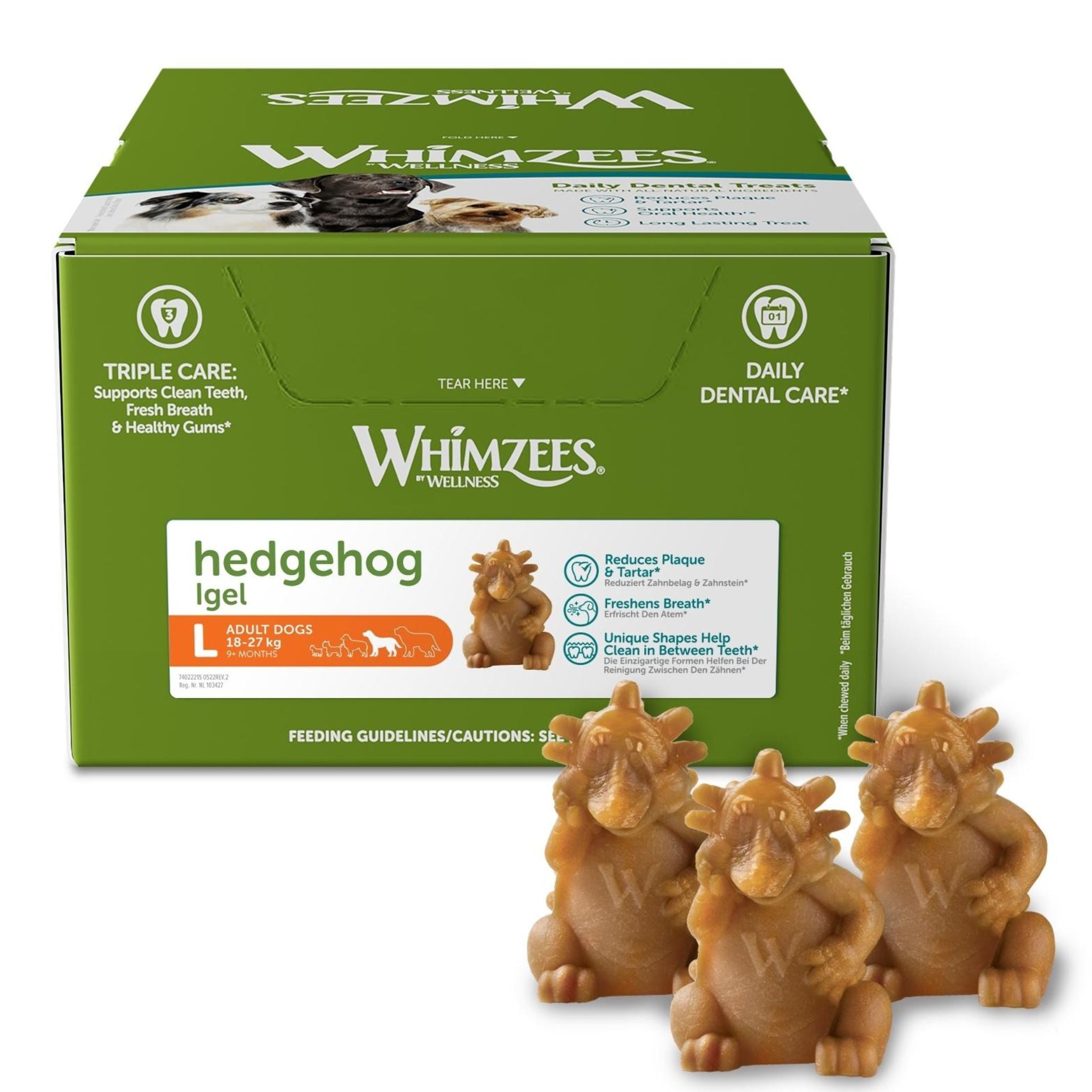Whimzees Dental Dog Treats Hedgehog