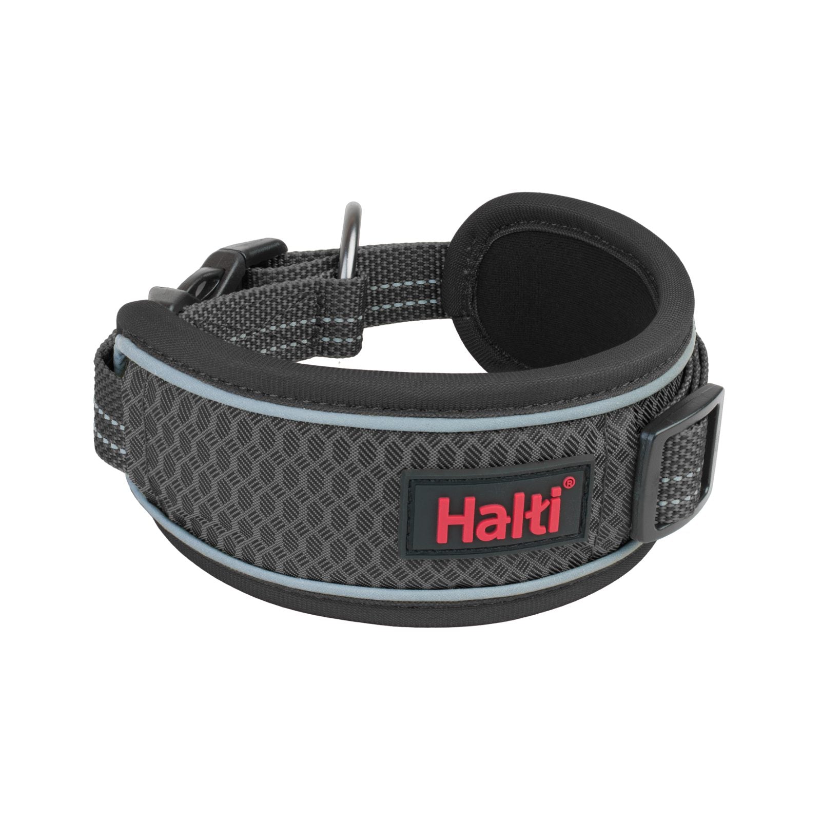 Halti Anatomy Collar in grey – wide neoprene padded dog collar | PeekAPaw