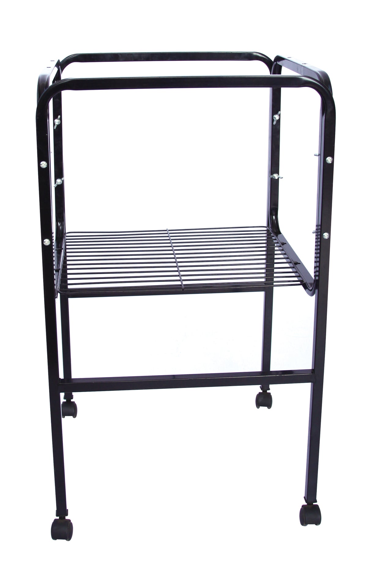 Birdie Cage Stand 47 x 47cm Black – front view