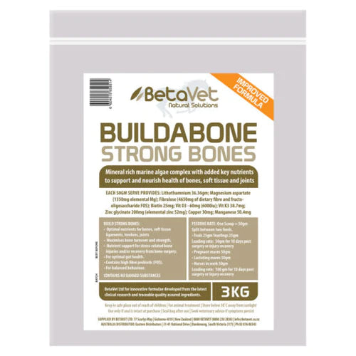 BetaVet Natural Solutions BuildaBone Strong Bone for Horses - 3kg | PeekAPaw Pet Supplies