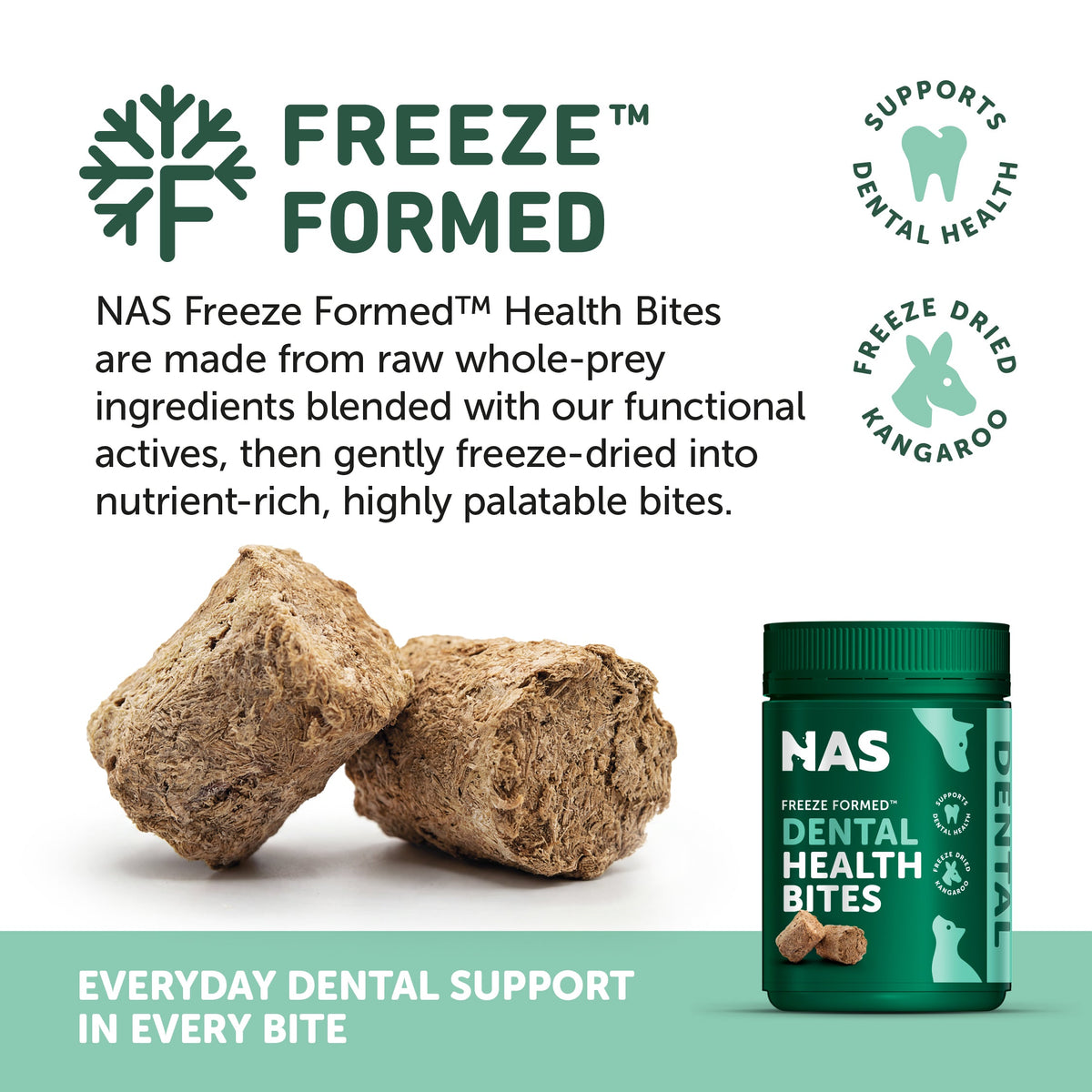 Natural Animal Solutions Freeze Formed Dental Health Bites — brand infographic 4