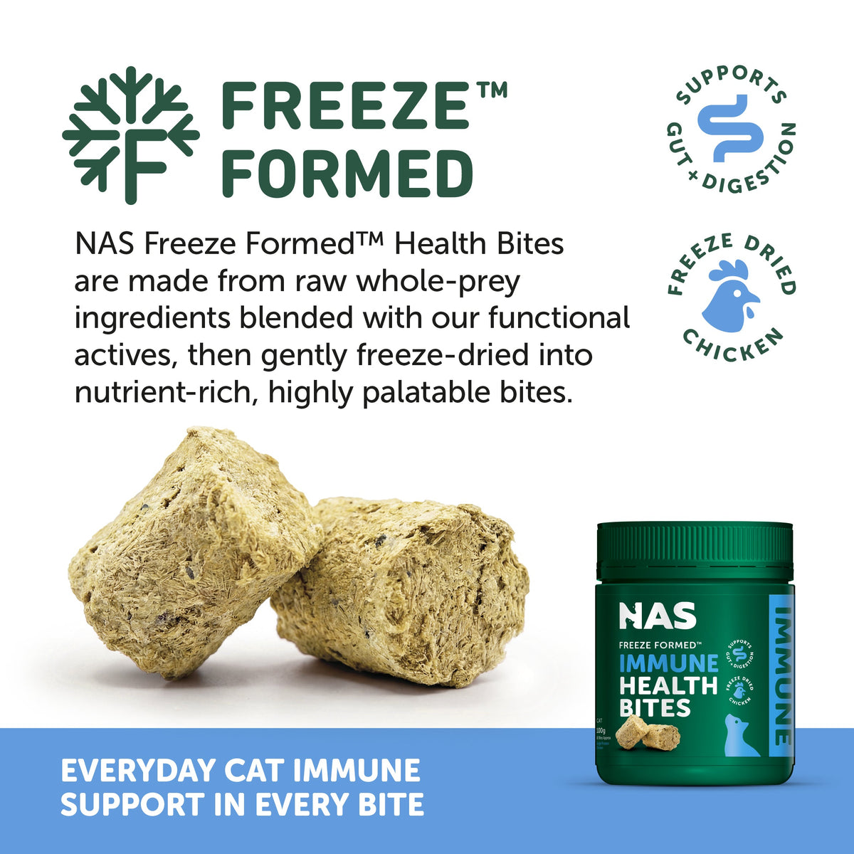 Natural Animal Solutions Freeze Formed Cat Immune Health Bites — brand infographic 3