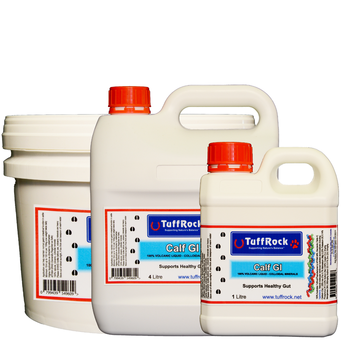 TuffRock Calf G.I. gastro intestinal liquid bottle range