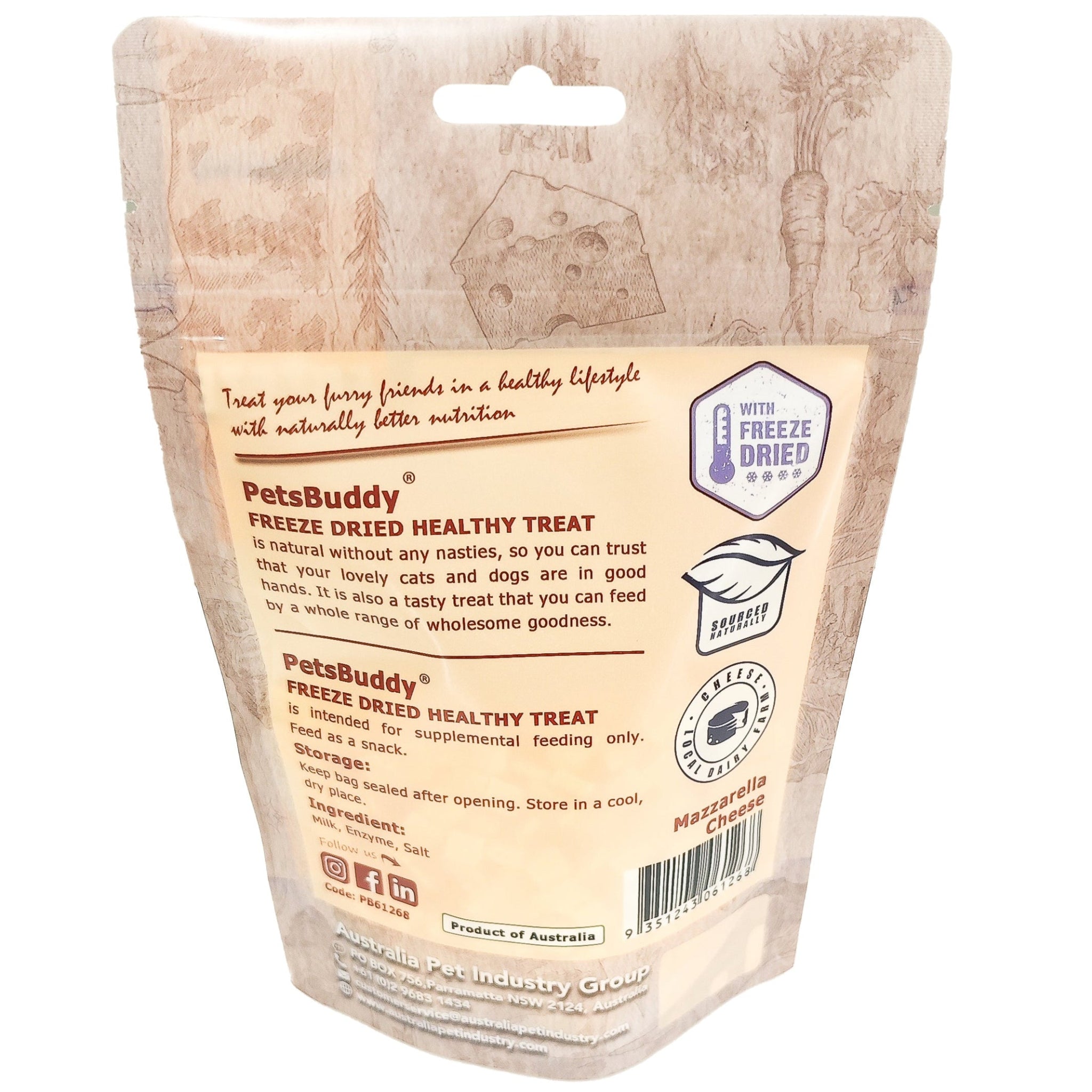 PetsBuddy Cheese Cube Freeze Dried Dog & Cat Treats 2