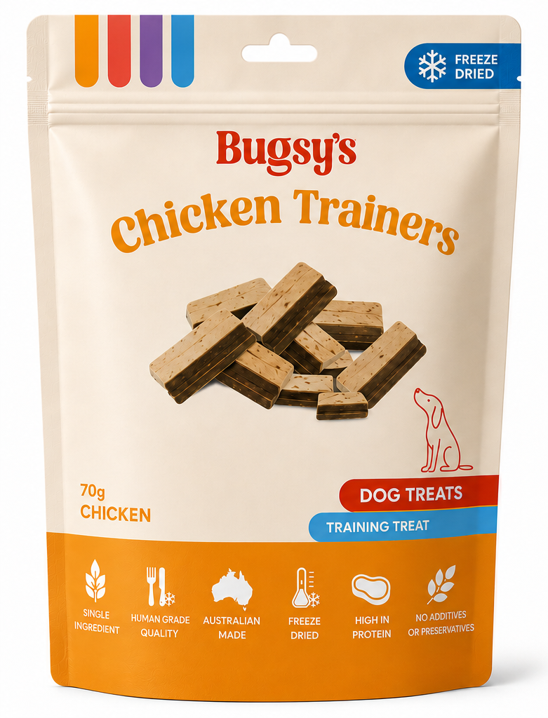 Bugsy's Freeze Dried Chicken Trainers Pet Treats 2