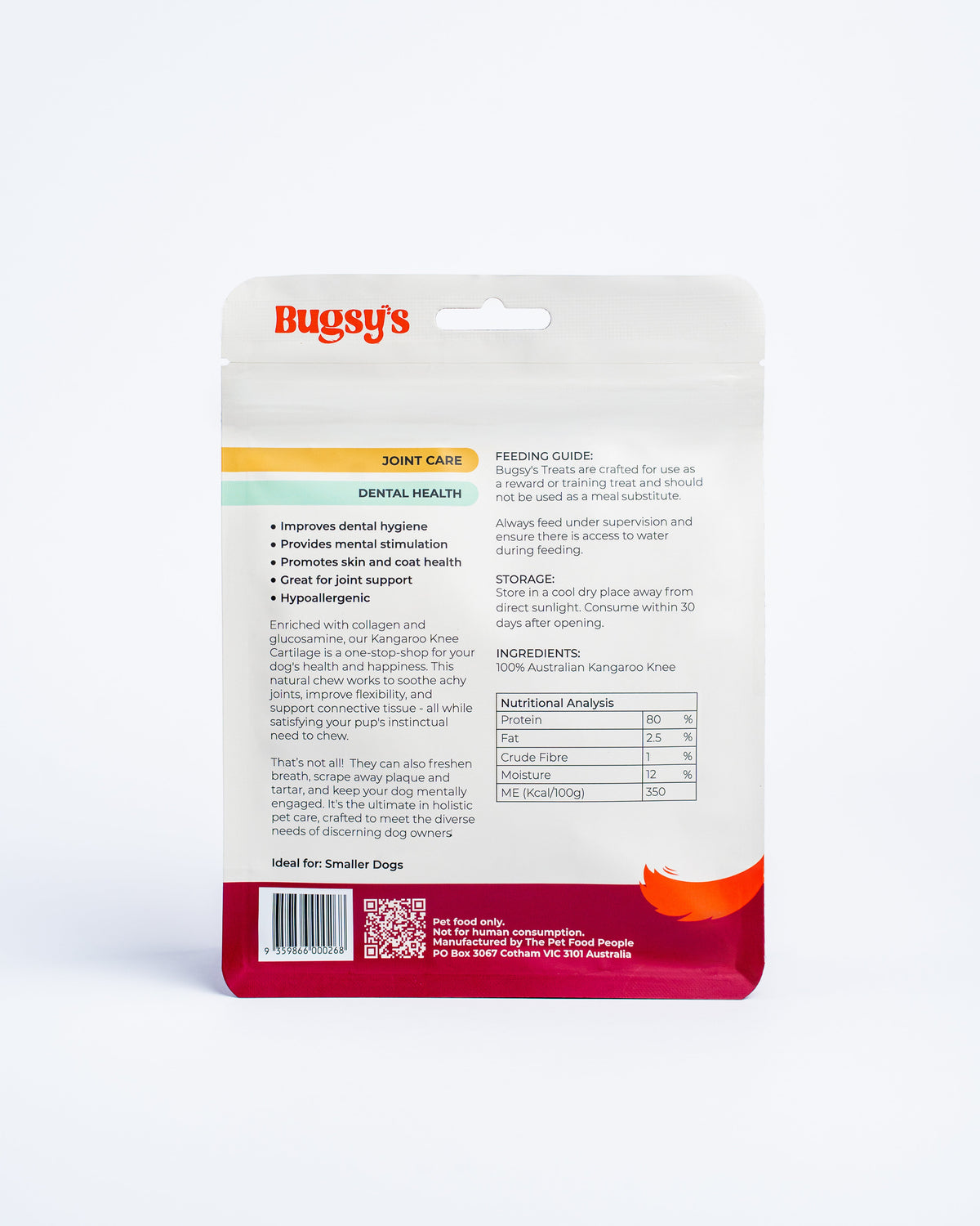 Bugsy's Kangaroo Knee Cartilage Dog Treats 3
