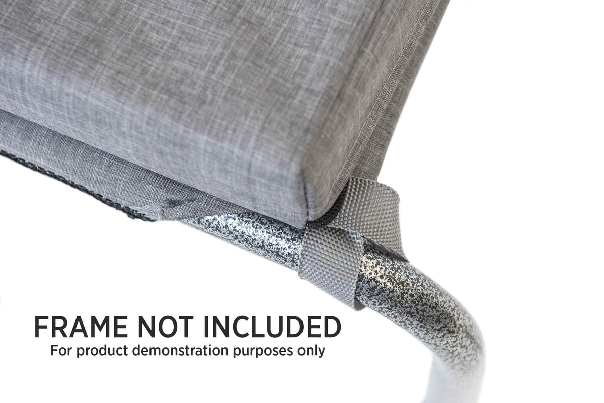 Leg strap on the Superior Pet Goods Twilled Canvas Dog Mat, captioned frame not included