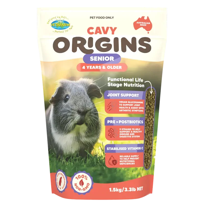 Vetafarm Cavy Origins Senior guinea pig pellets bag