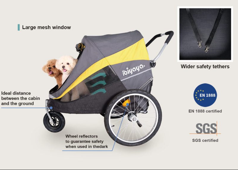 Ibiyaya The Hercules Tri-cyle Heavy Duty Pet Dog Cat Stroller