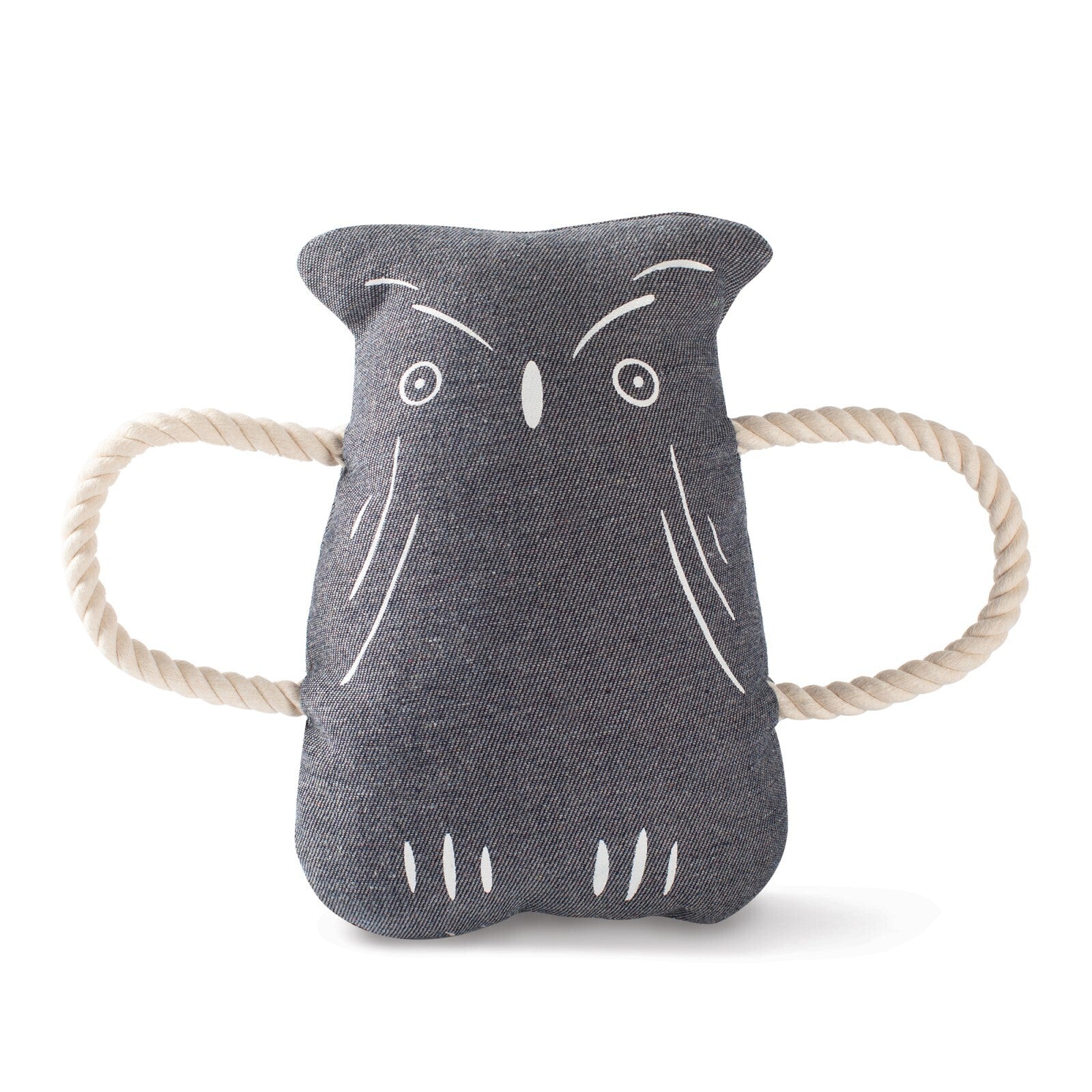 Fringe Studio Owl Canvas Tug Dog Toy  | PeekAPaw Pet Supplies