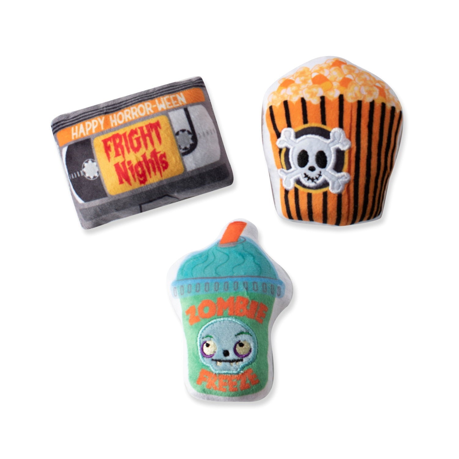 Fringe Studio Halloween Plush Squeaker Dog Toy - Fright Nights 3 Minis | PeekAPaw Pet Supplies
