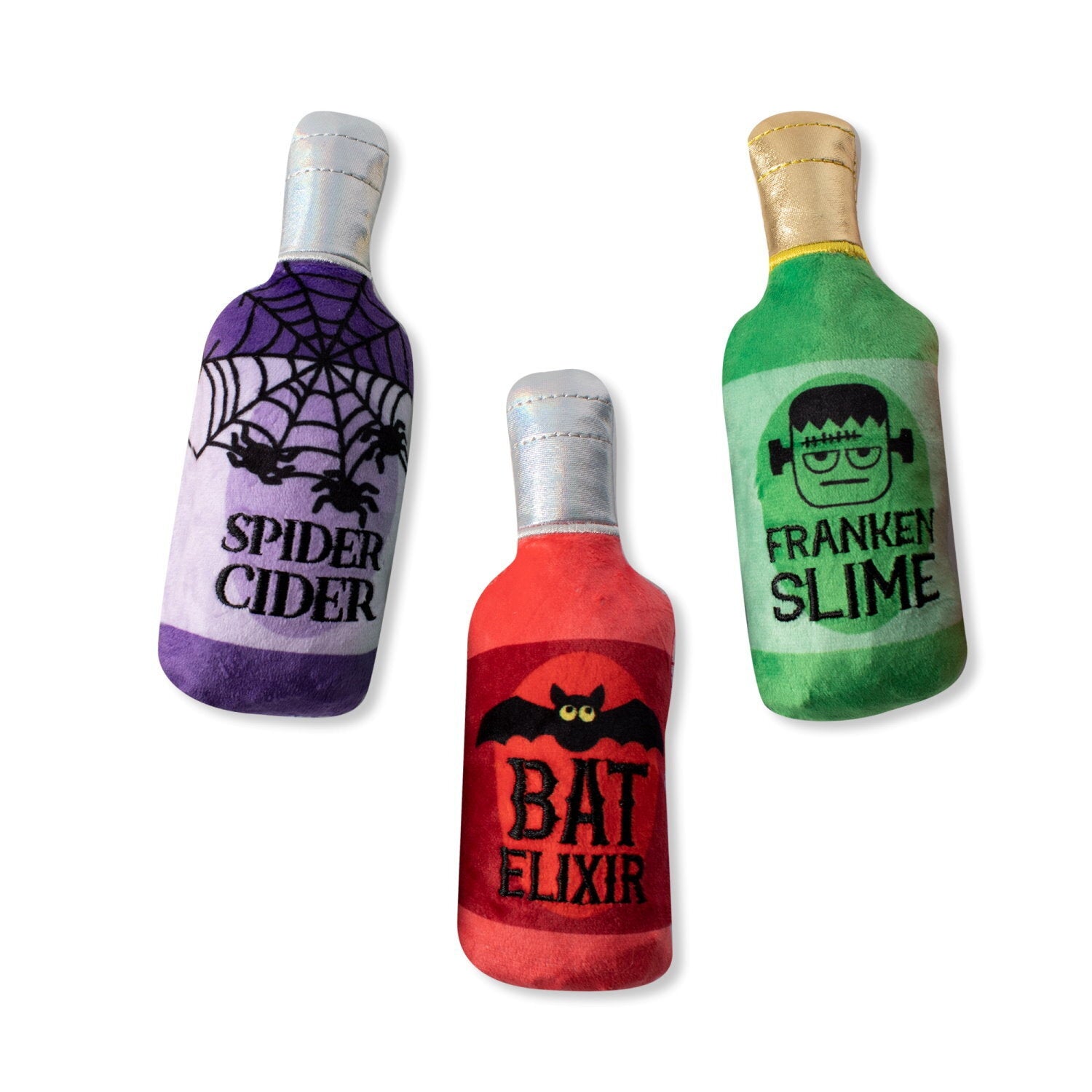 Fringe Studio Halloween Plush Squeaker Dog Toy - Pick Your Poison 3 Minis | PeekAPaw Pet Supplies