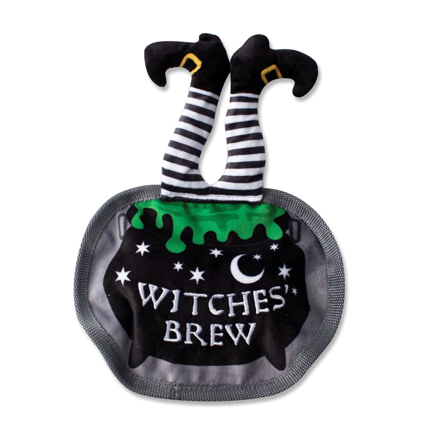 Fringe Studio Halloween Plush Squeaker Dog Toy - Drop In For A Spell | PeekAPaw Pet Supplies
