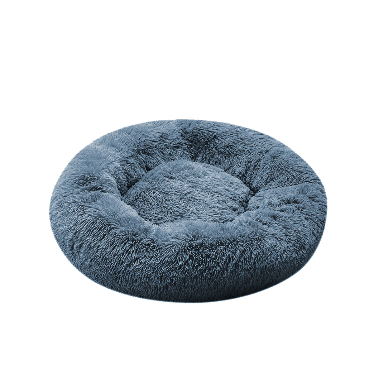 FurKidz Donut Bed in Luxury Pile Small 50cm in Grey