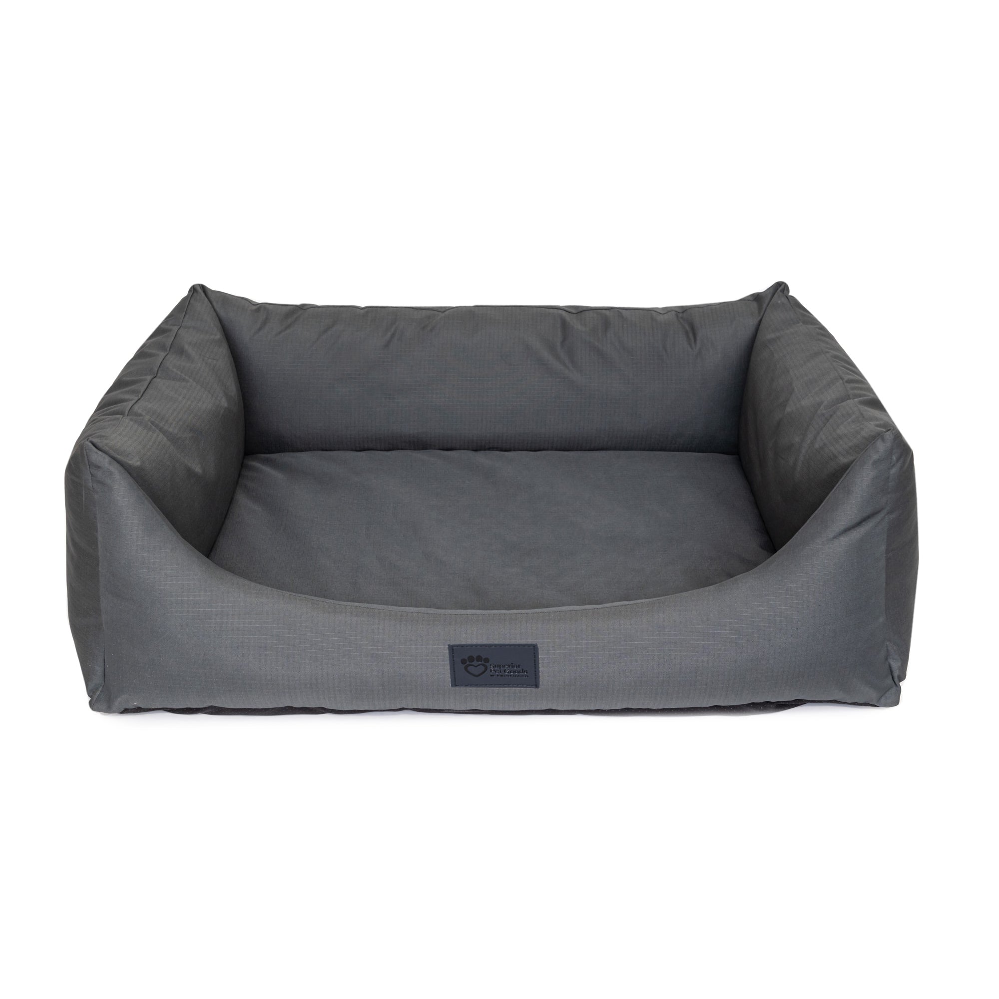 Superior Pet Goods High Side Hideout Ortho Dog Bed in Jungle Grey ripstop