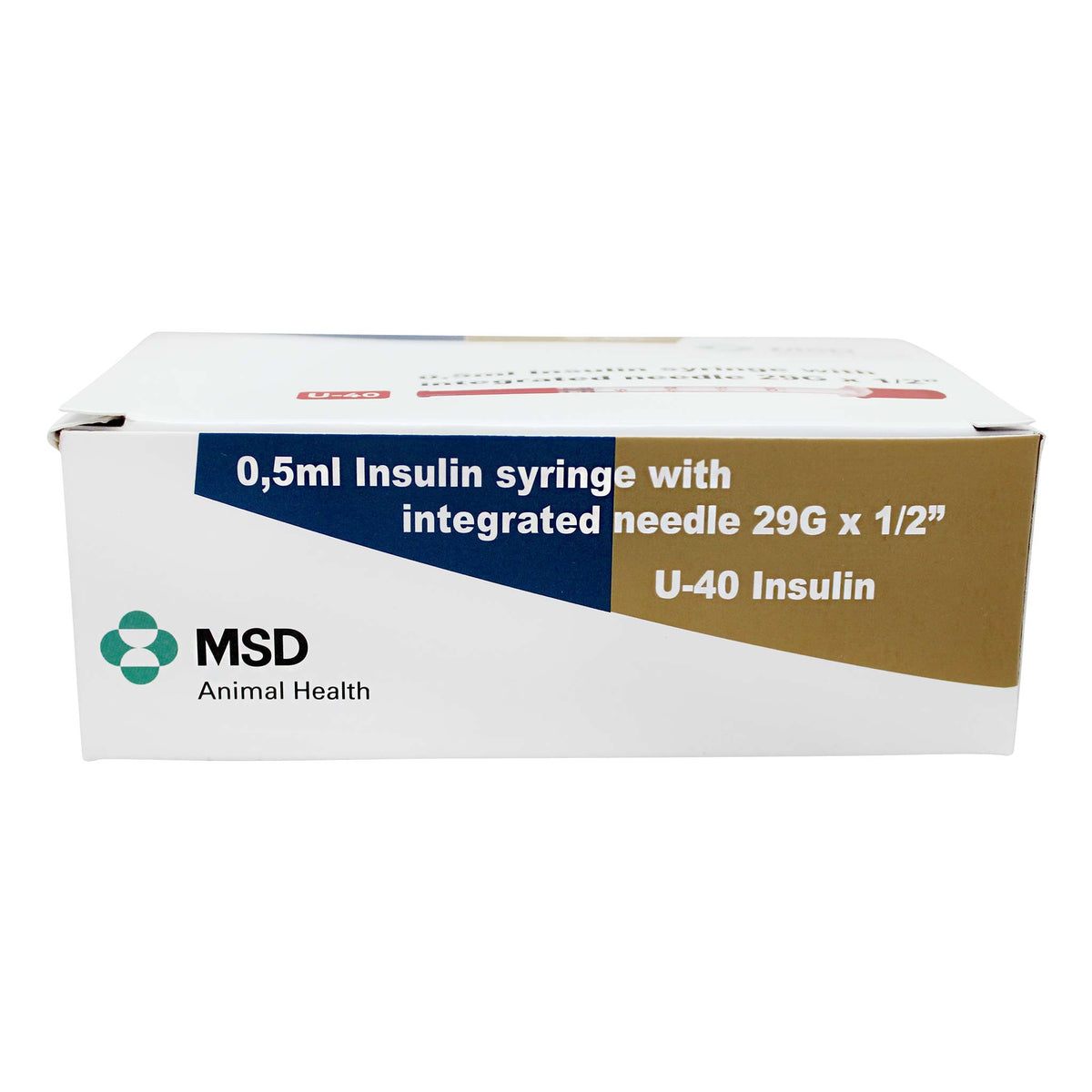 MSD Caninsulin U-40 0.5mL insulin syringes box of 30, front