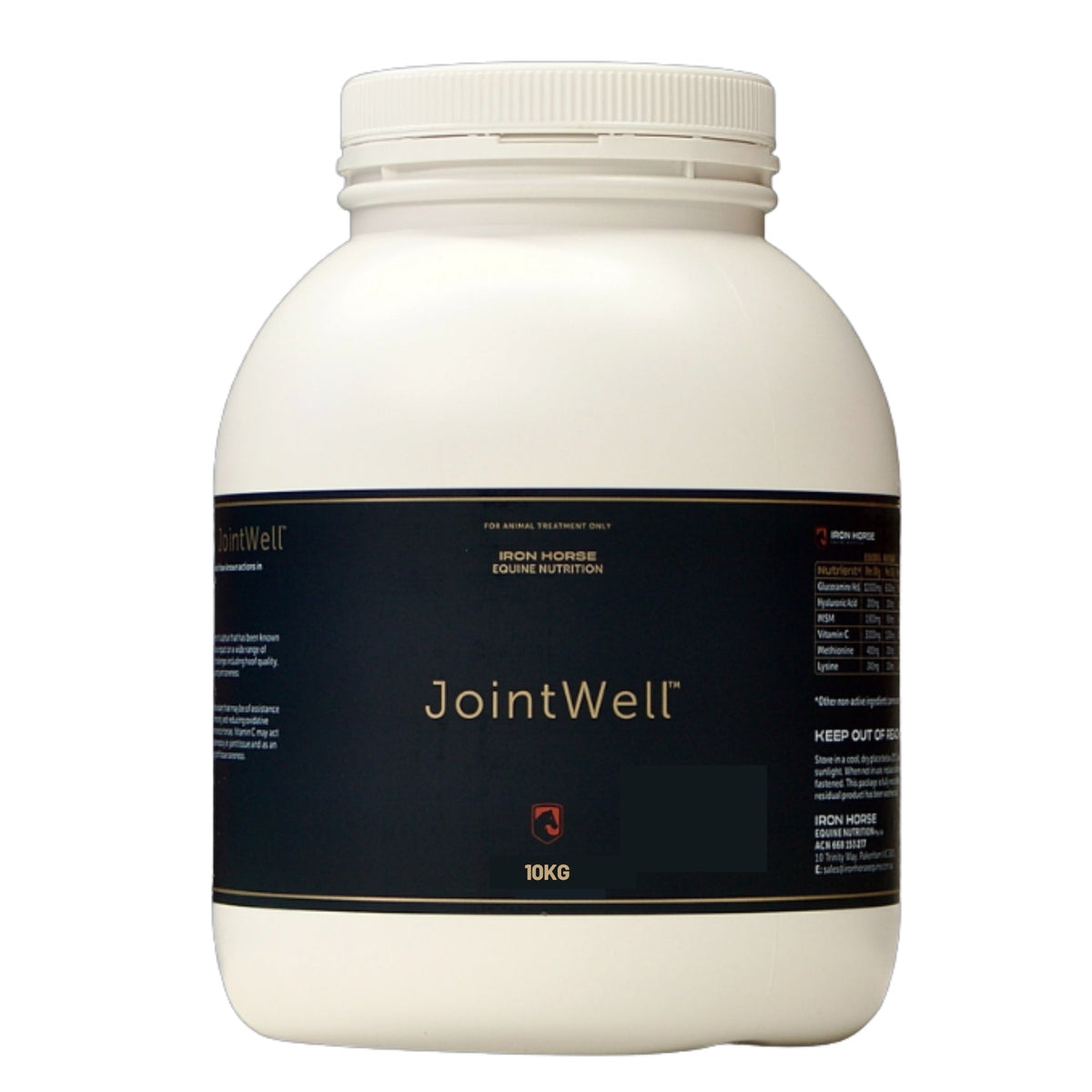 Iron Horse Equine Nutrition JointWell joint care supplement for horses, front of pouch