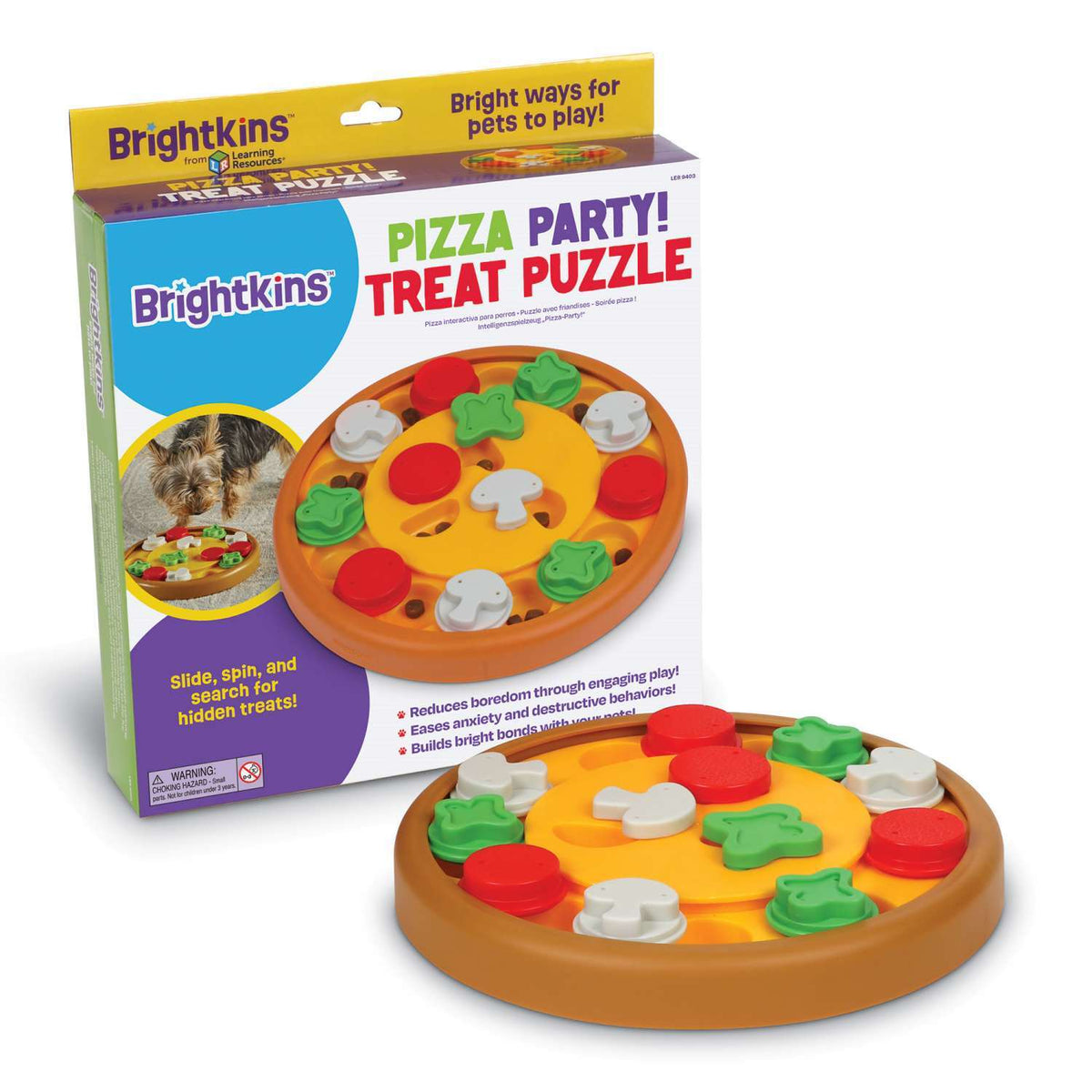 Brightkins Pizza Party interactive dog treat puzzle
