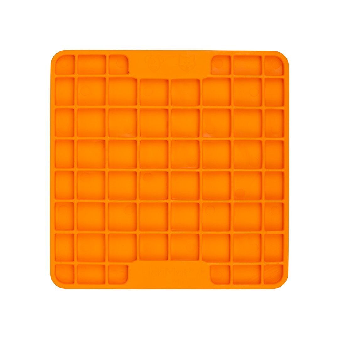 Lickimat Mini Playdate Slow Feeder Mat for Dogs - Orange