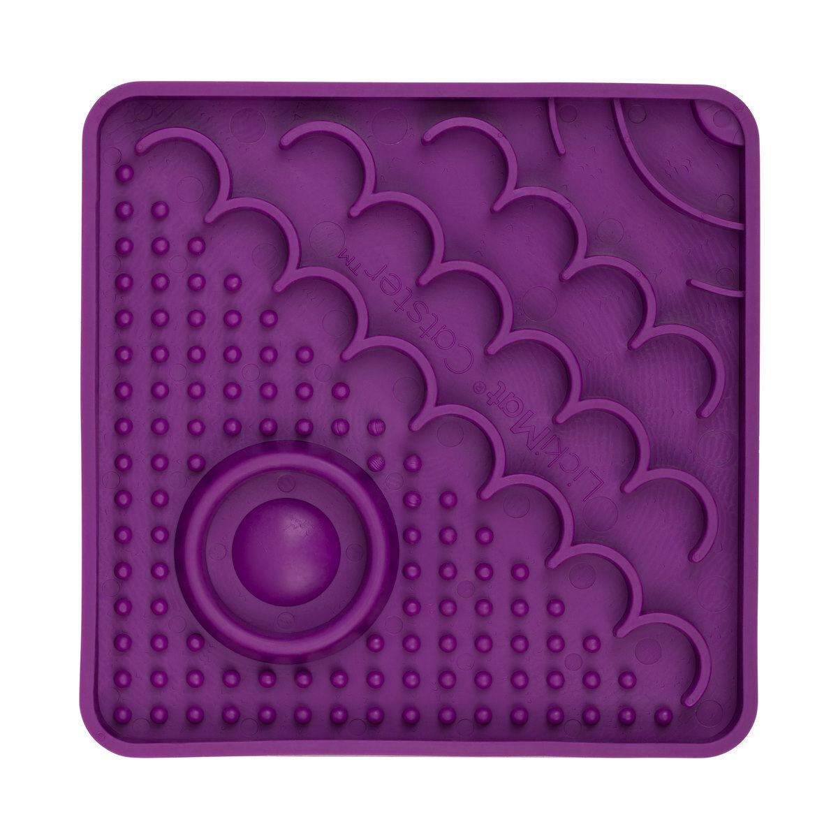 LickiMat Caster Slow Food Bowl Mat for Cats - Purple