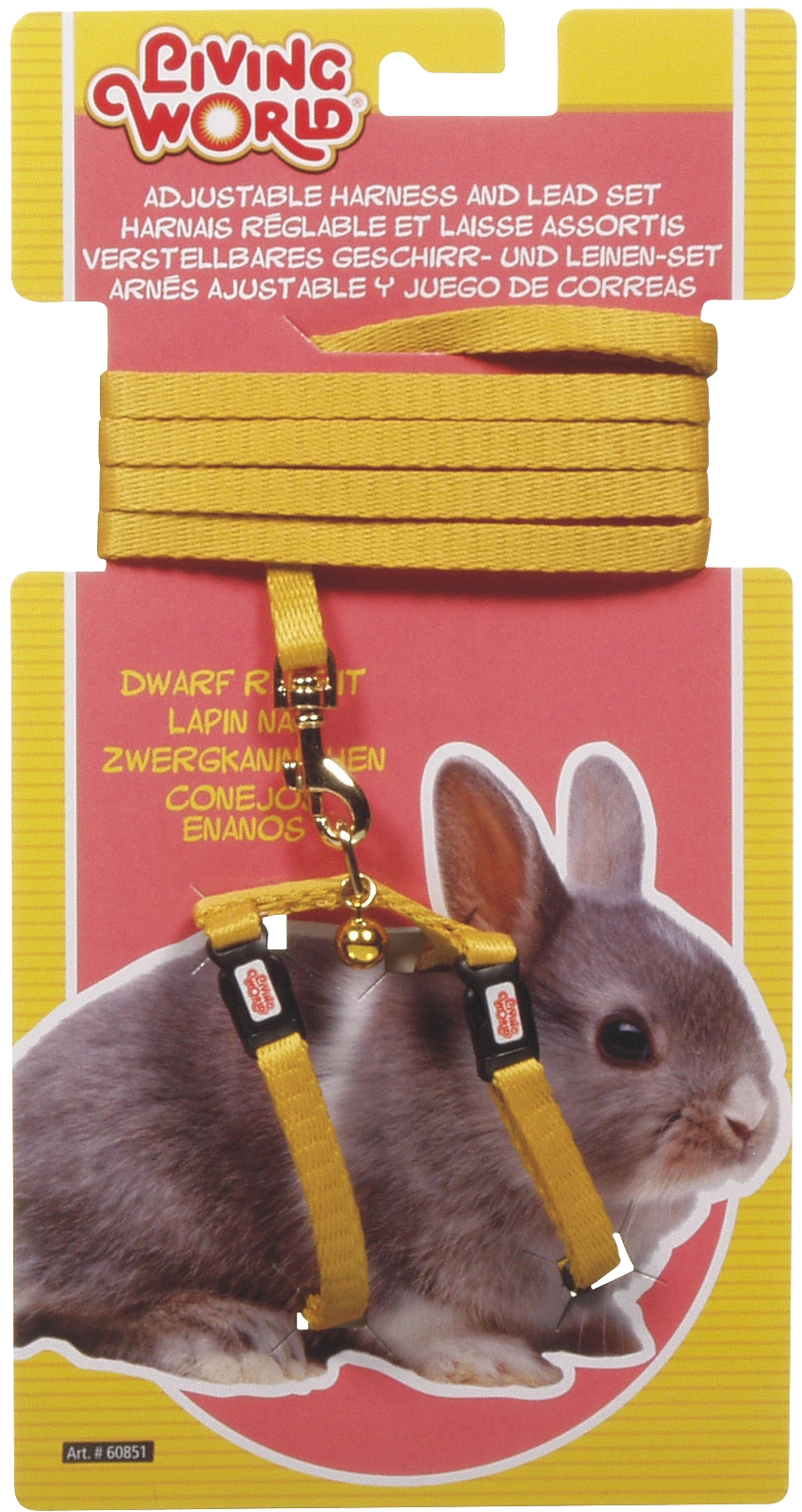 Living World Dwarf Rabbit Harness and Lead Set - Yellow