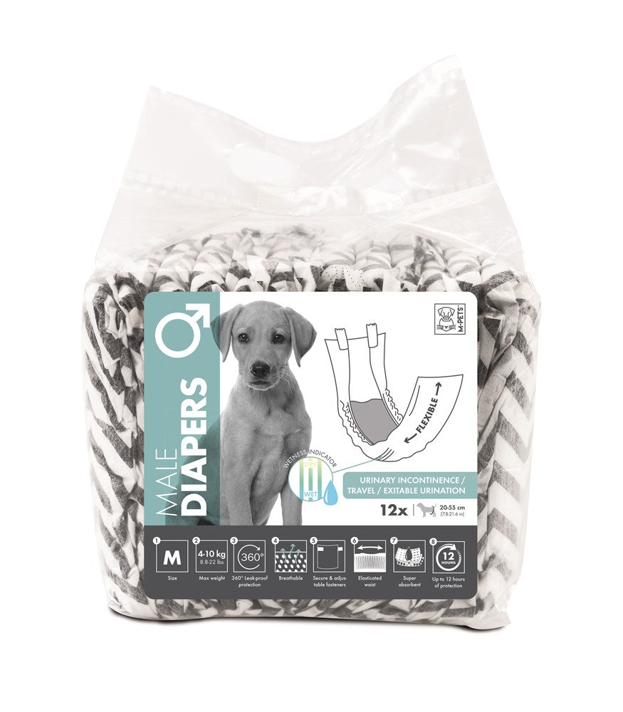 M-Pets Diapers for Male Dogs
