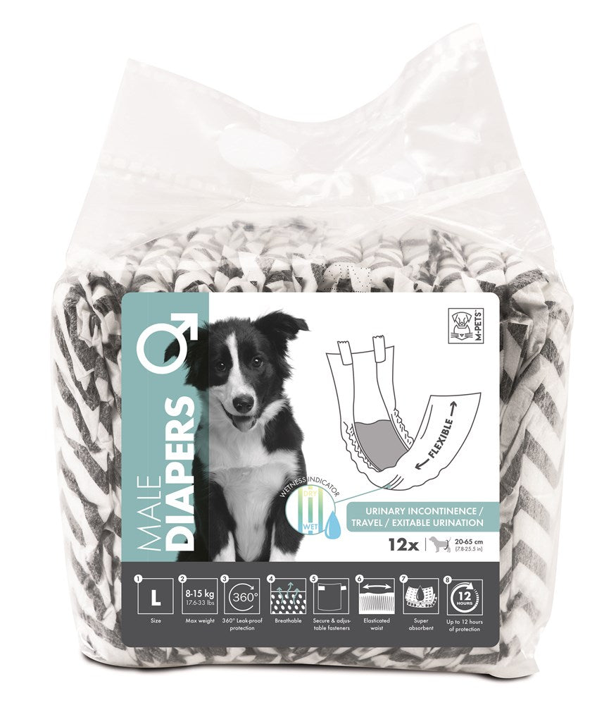 M-Pets Diapers for Male Dogs