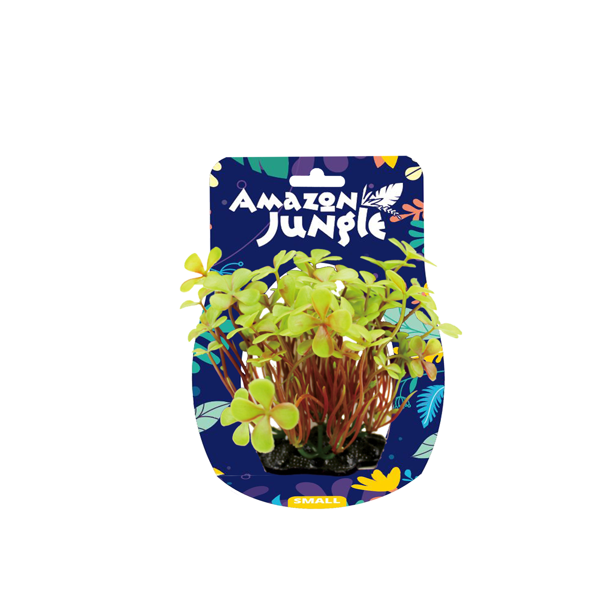 Amazon Jungle 4 Leaf Clover artificial aquarium plant stem, 10-12cm