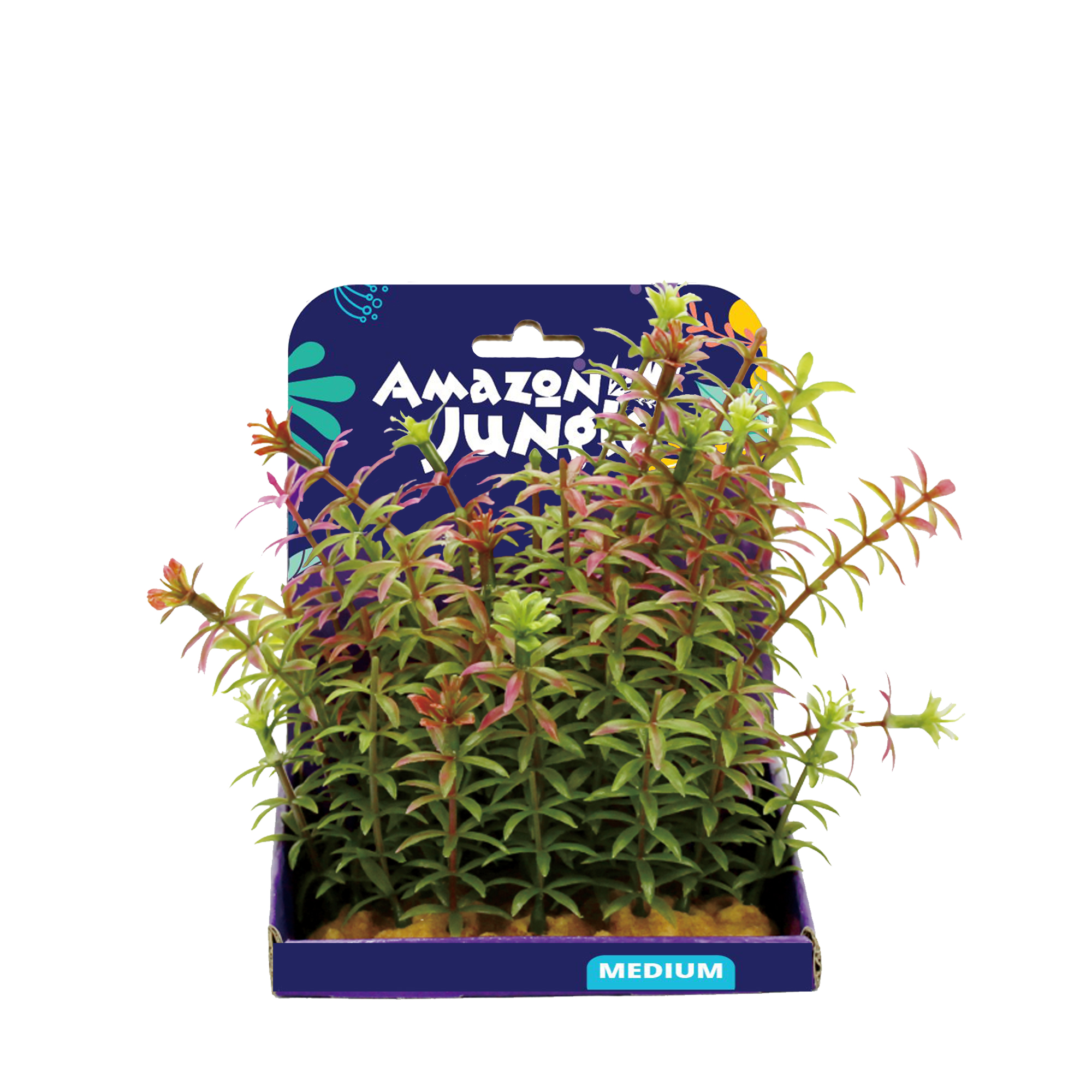 Amazon Jungle Red Anacharis artificial aquarium plant stem, 15cm