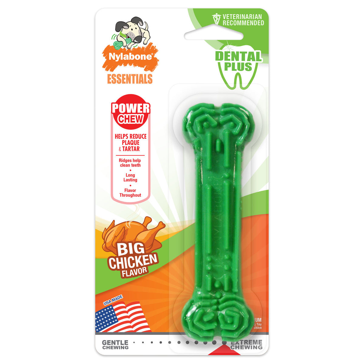 Nylabone Power Chew Dental Plus Dog Chew Toy - Medium